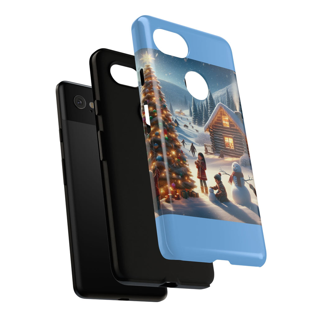 Winter Wonderland Phone Case, Holiday Gift for Him/Her, Cute Christmas Phone Cover, Unique Winter Scene Case, Festive Tech Accessories