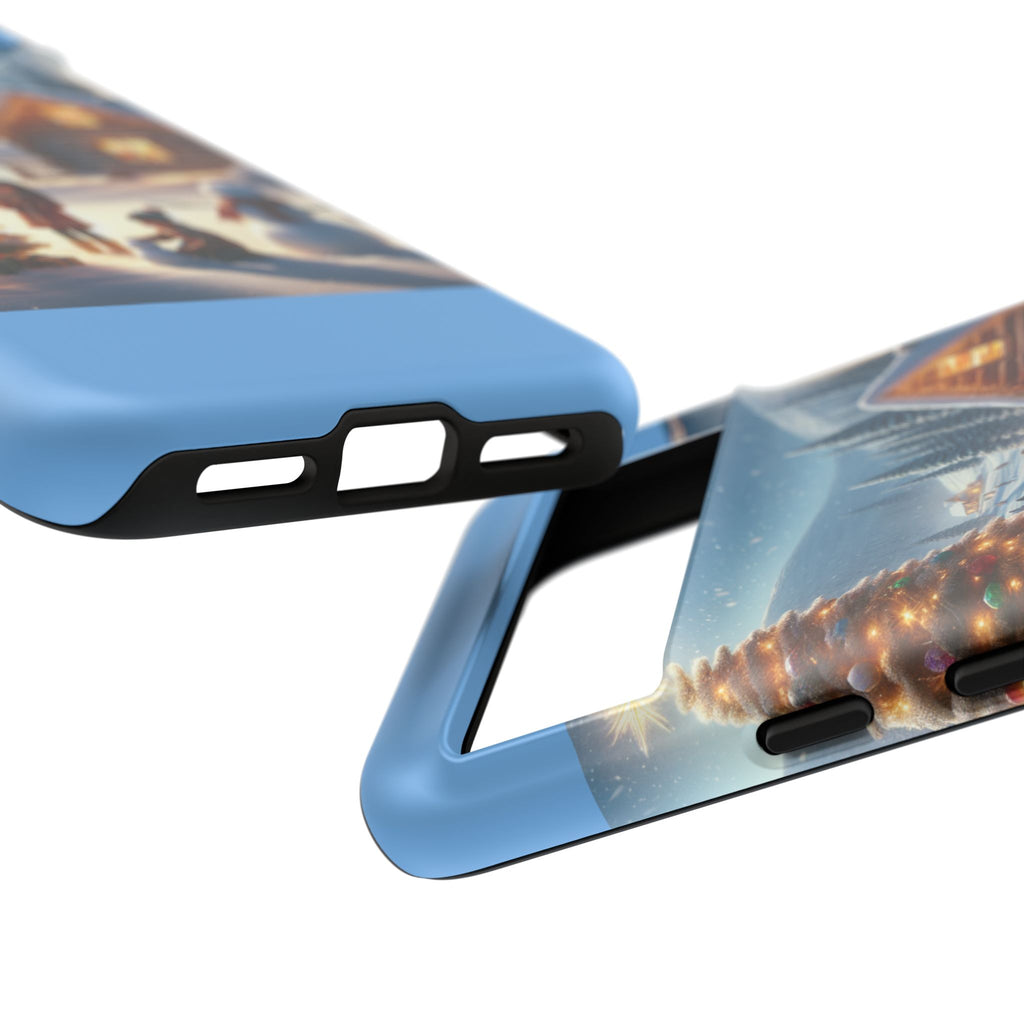 Winter Wonderland Phone Case, Holiday Gift for Him/Her, Cute Christmas Phone Cover, Unique Winter Scene Case, Festive Tech Accessories