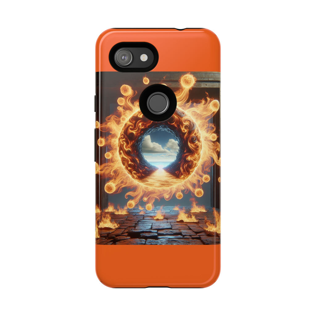 Vibrant Phone Case, Tough Cases for Gamers, Fire Element Phone Cover, Unique Protector, Game Lover Gifts