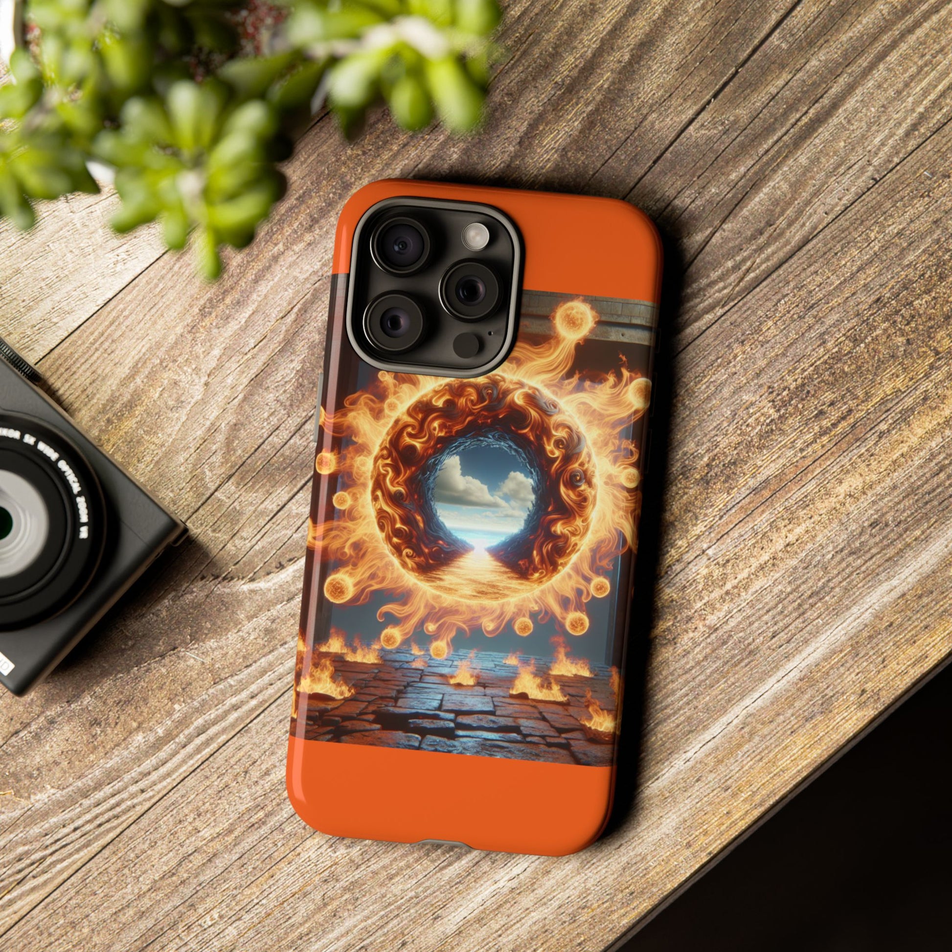 Vibrant Phone Case, Tough Cases for Gamers, Fire Element Phone Cover, Unique Protector, Game Lover Gifts