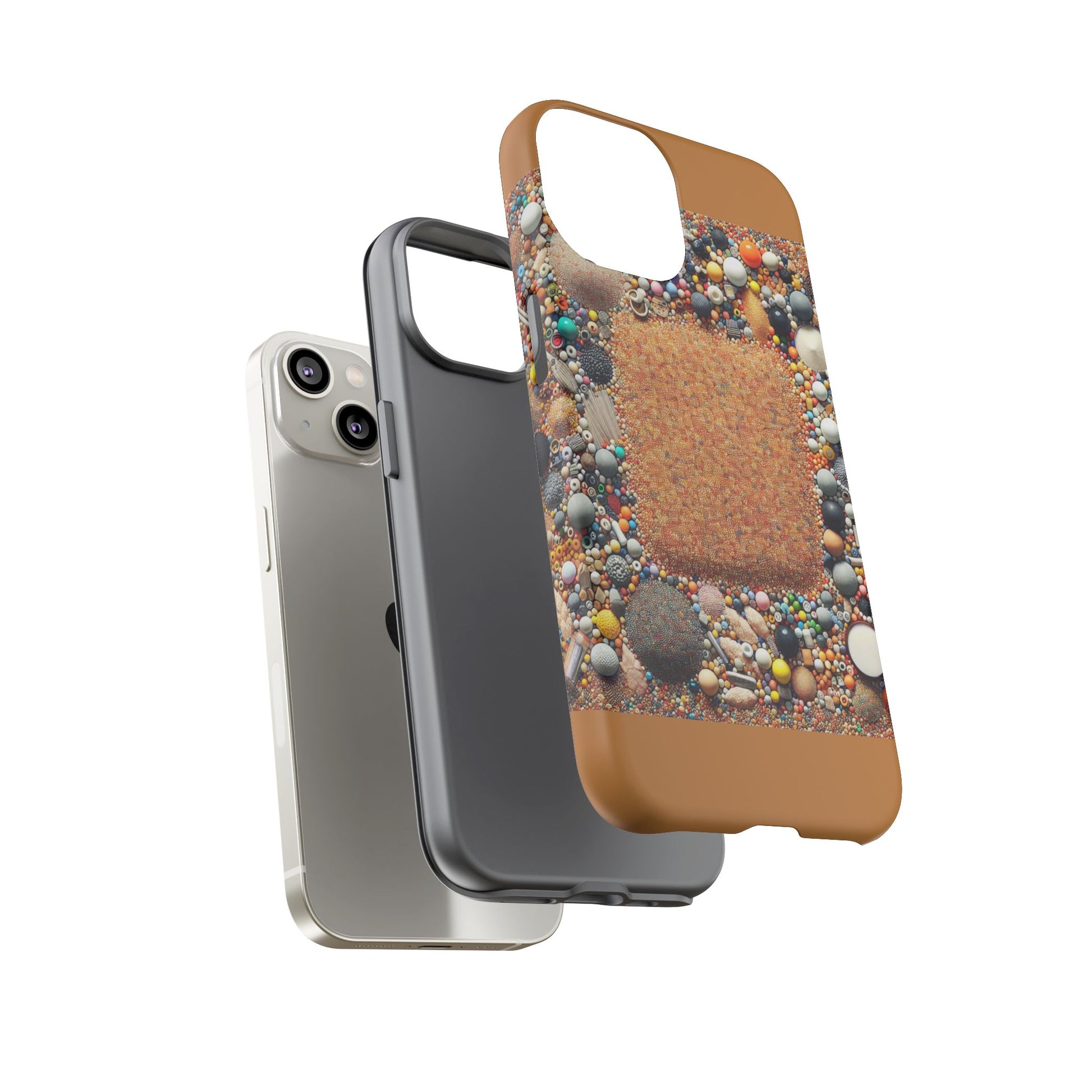 Colorful Phone Case with Unique Texture, Tough Case, Phone Accessory, Trendy Design, Gift for Tech Lovers, Durable Protection