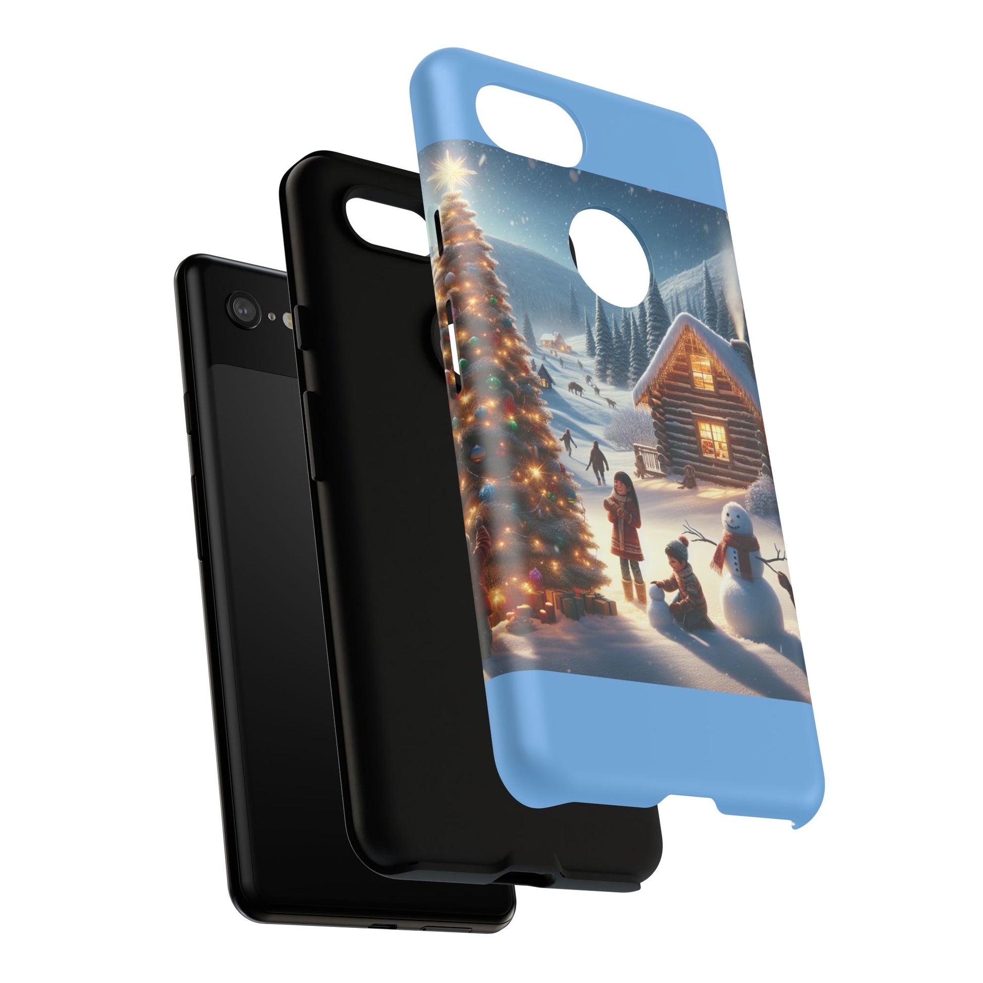 Winter Wonderland Phone Case, Holiday Gift for Him/Her, Cute Christmas Phone Cover, Unique Winter Scene Case, Festive Tech Accessories