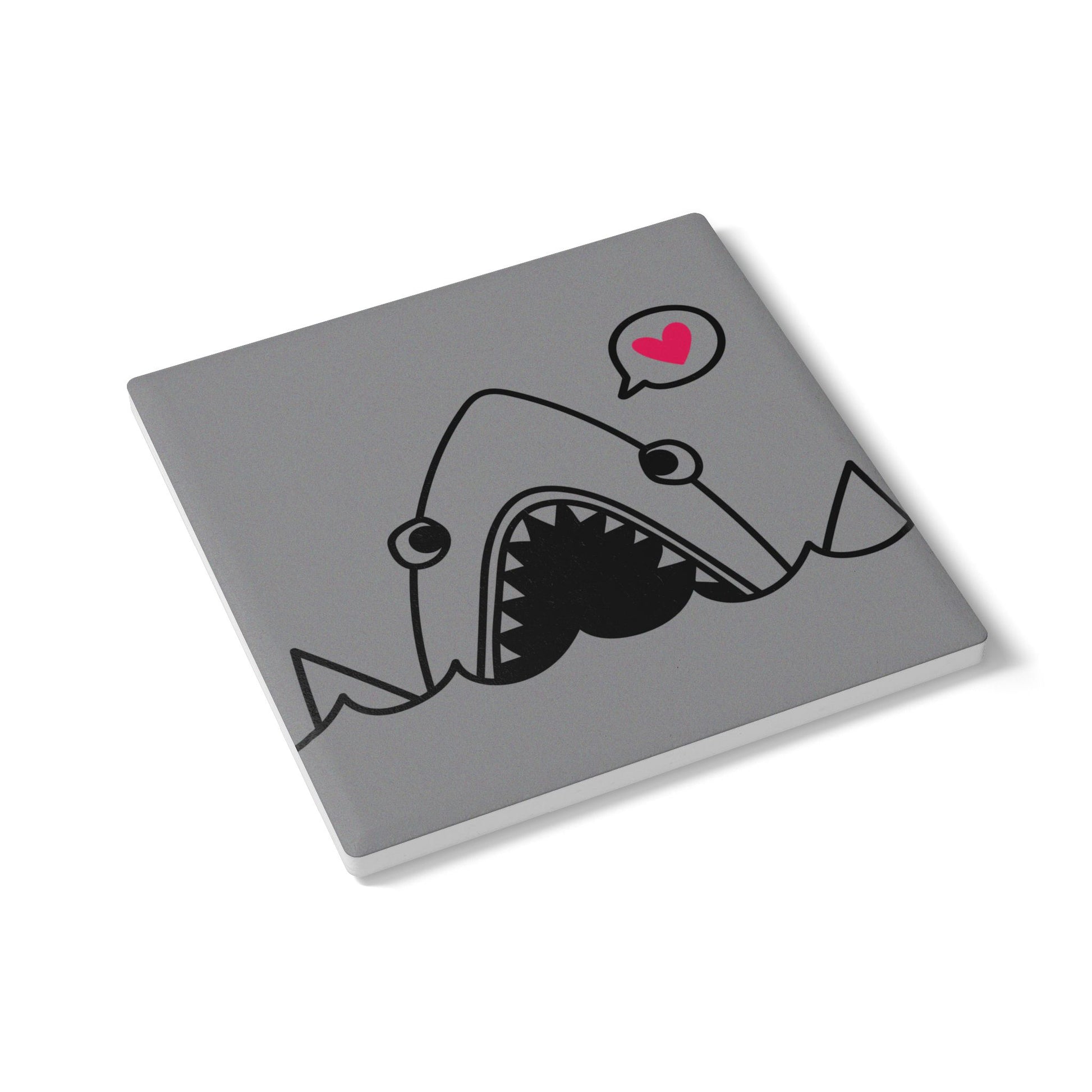 Playful Shark Ceramic Coaster Set, Fun Drink Coaster, Nautical Home Decor, Ocean Lover Gift, Beach Party Accessory