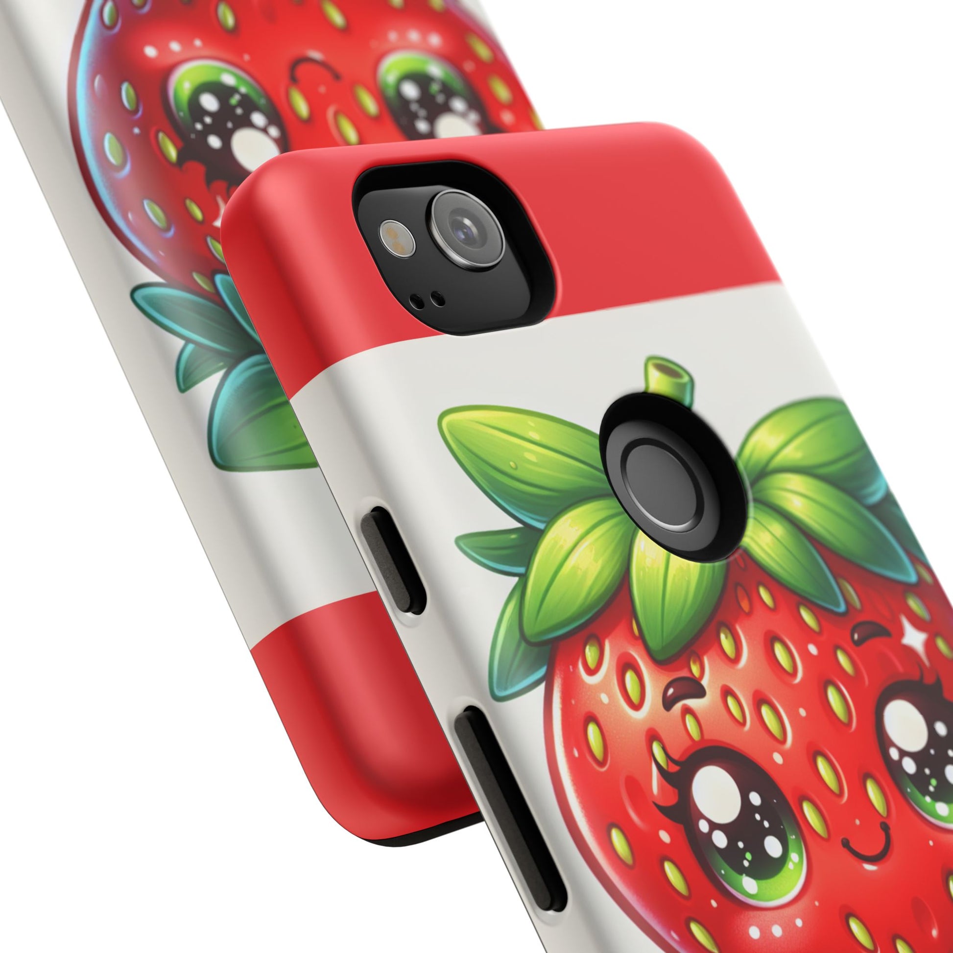 Cute Strawberry iPhone Case, Tough Phone Cases, Stylish Accessories, Fun Design for Kids and Adults, Perfect Gift for All Occasions