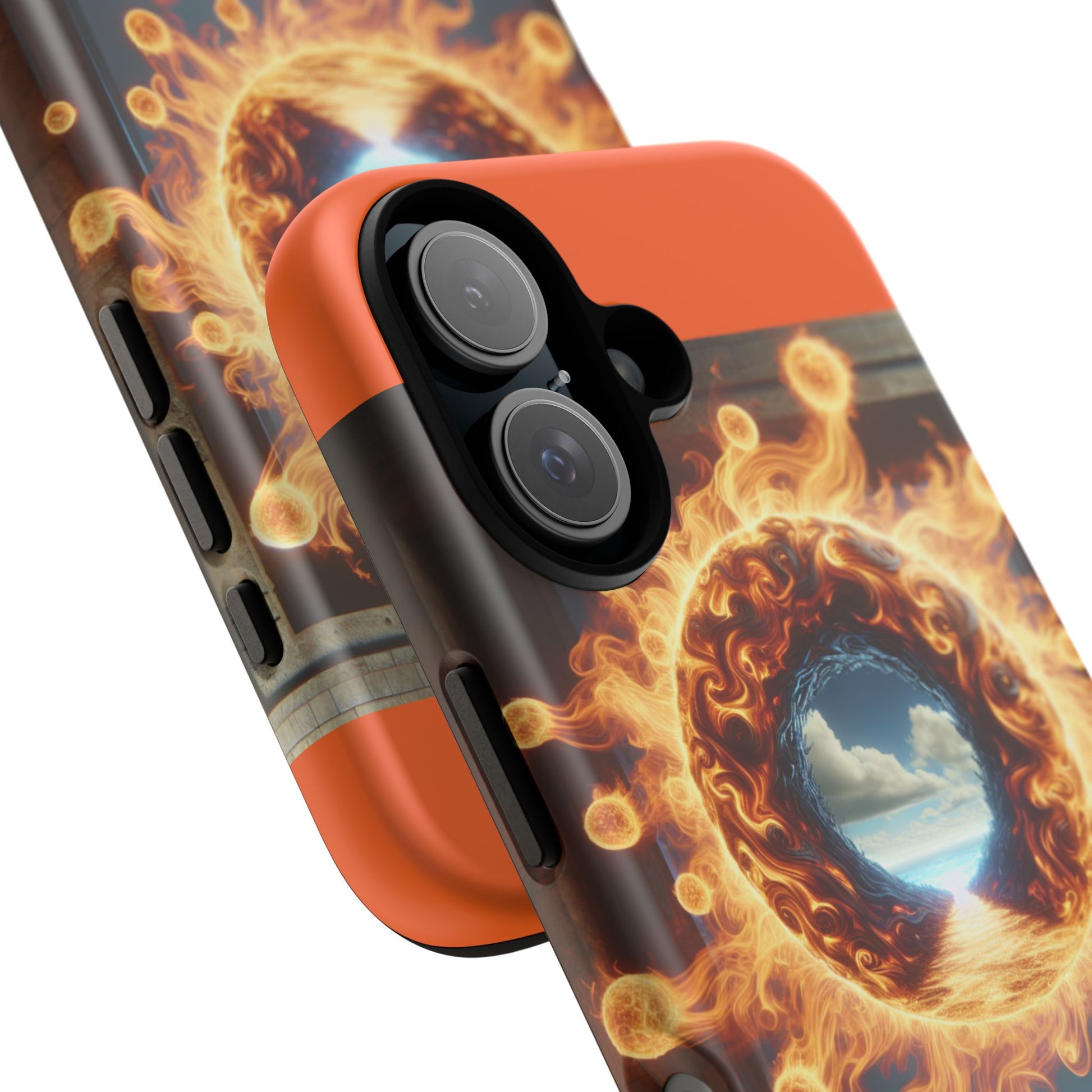 Vibrant Phone Case, Tough Cases for Gamers, Fire Element Phone Cover, Unique Protector, Game Lover Gifts
