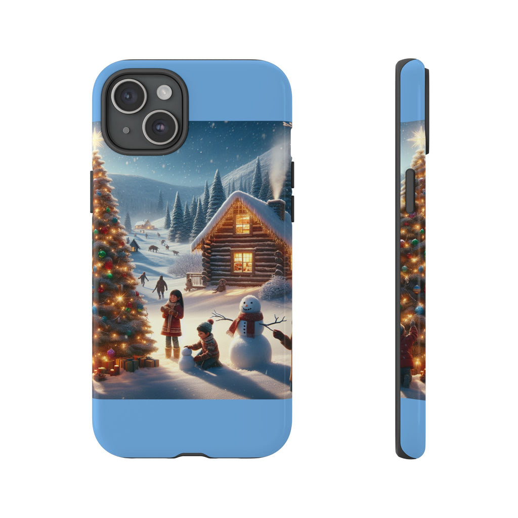 Winter Wonderland Phone Case, Holiday Gift for Him/Her, Cute Christmas Phone Cover, Unique Winter Scene Case, Festive Tech Accessories