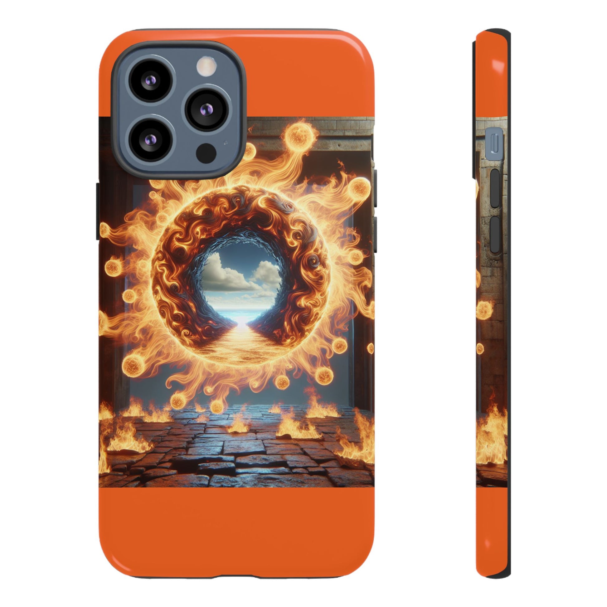Vibrant Phone Case, Tough Cases for Gamers, Fire Element Phone Cover, Unique Protector, Game Lover Gifts