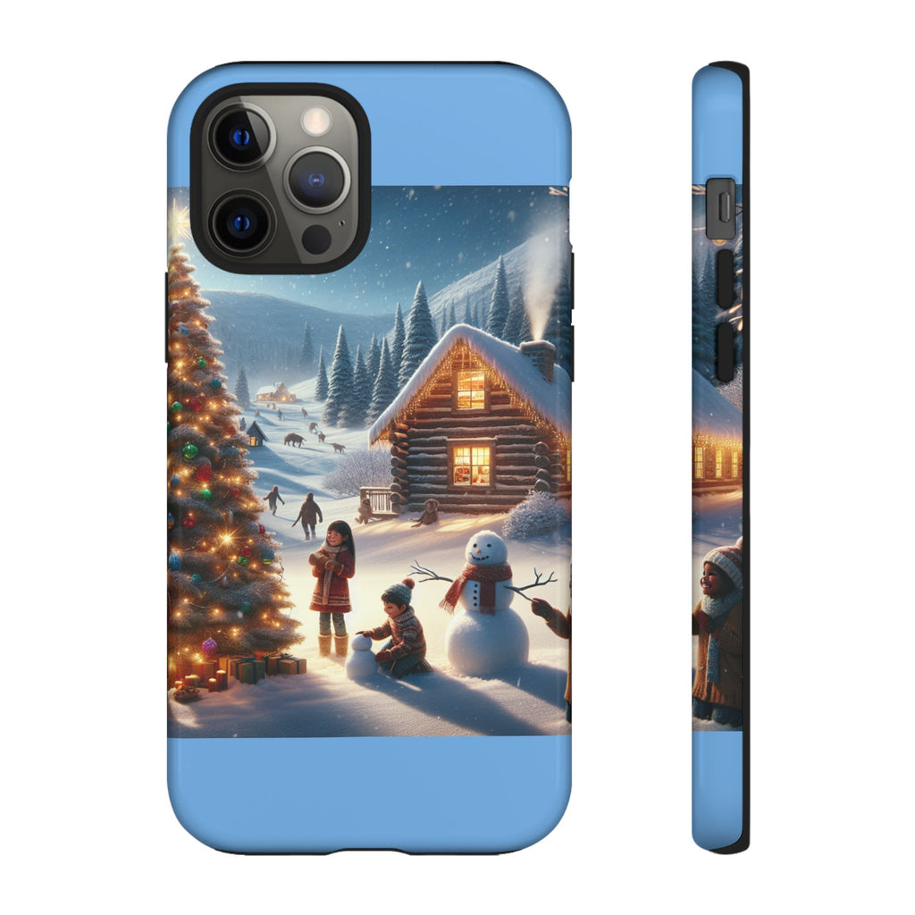 Winter Wonderland Phone Case, Holiday Gift for Him/Her, Cute Christmas Phone Cover, Unique Winter Scene Case, Festive Tech Accessories