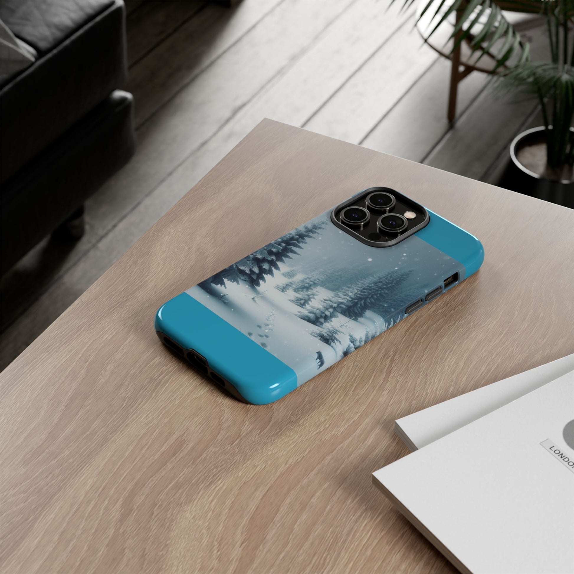 Winter Forest Phone Case, Tough Cases for iPhone, Snowy Landscape Design, Nature Lover Gift, Holiday Accessories