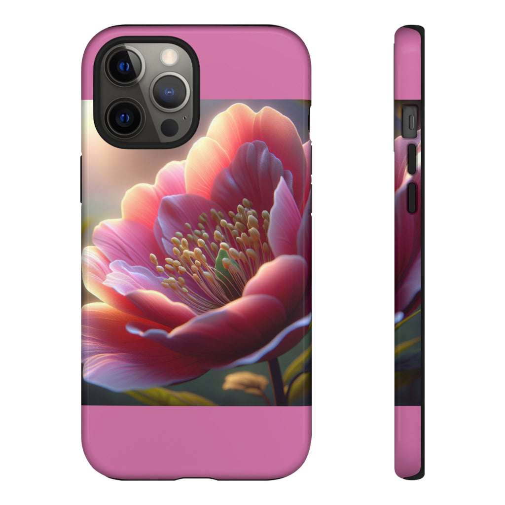Pink Floral Phone Case, Tough Cases, Floral Design, Phone Accessory Gift, Nature Inspired, Trendy Tech Case
