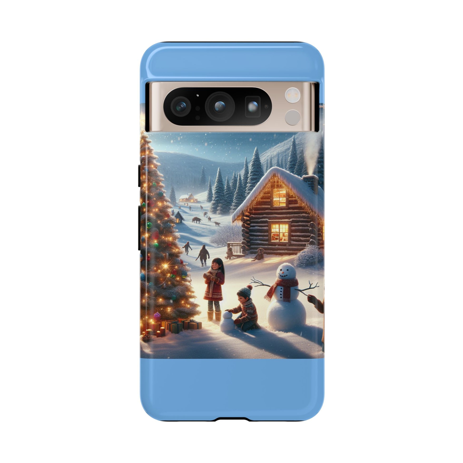 Winter Wonderland Phone Case, Holiday Gift for Him/Her, Cute Christmas Phone Cover, Unique Winter Scene Case, Festive Tech Accessories