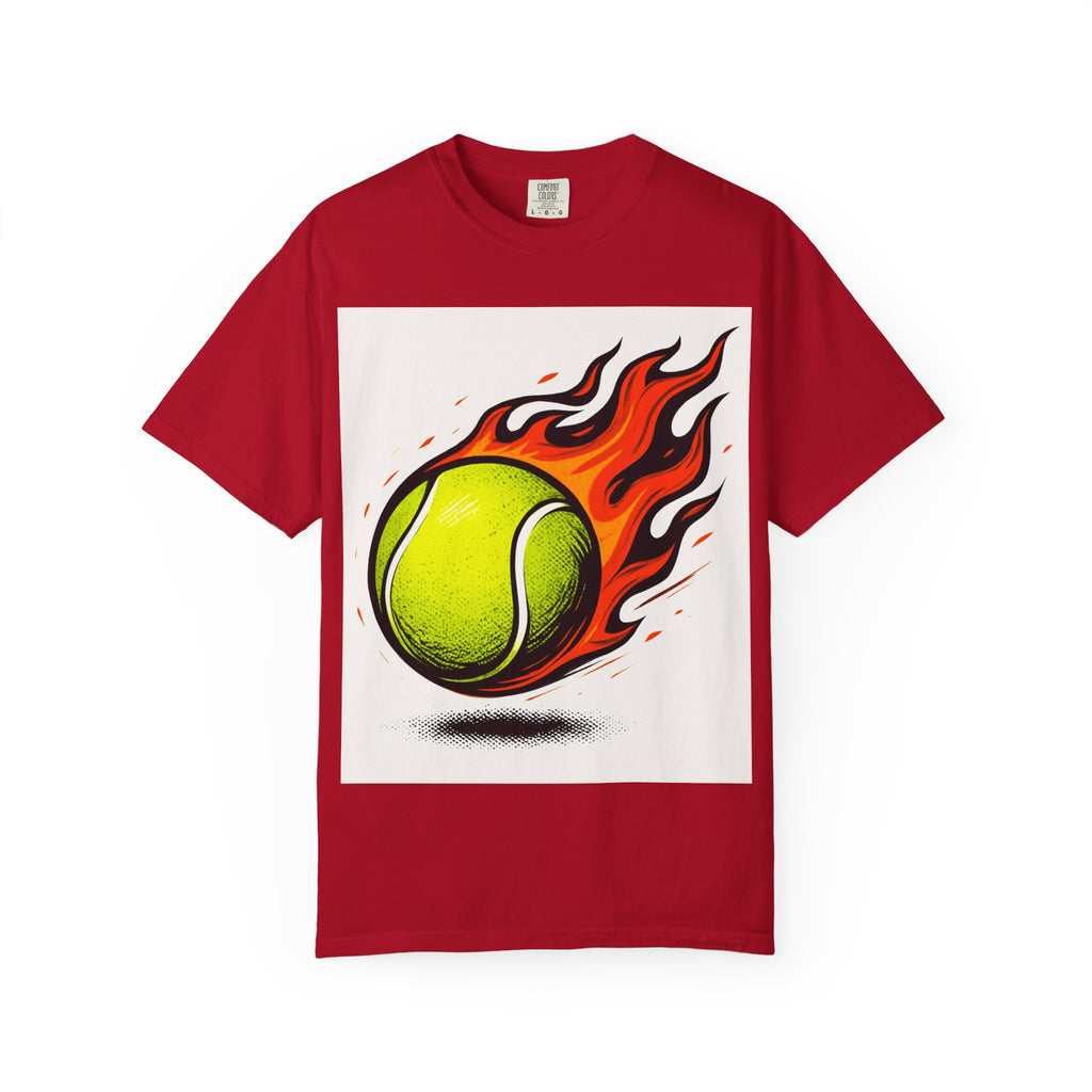 Flaming Tennis Ball Unisex T-Shirt