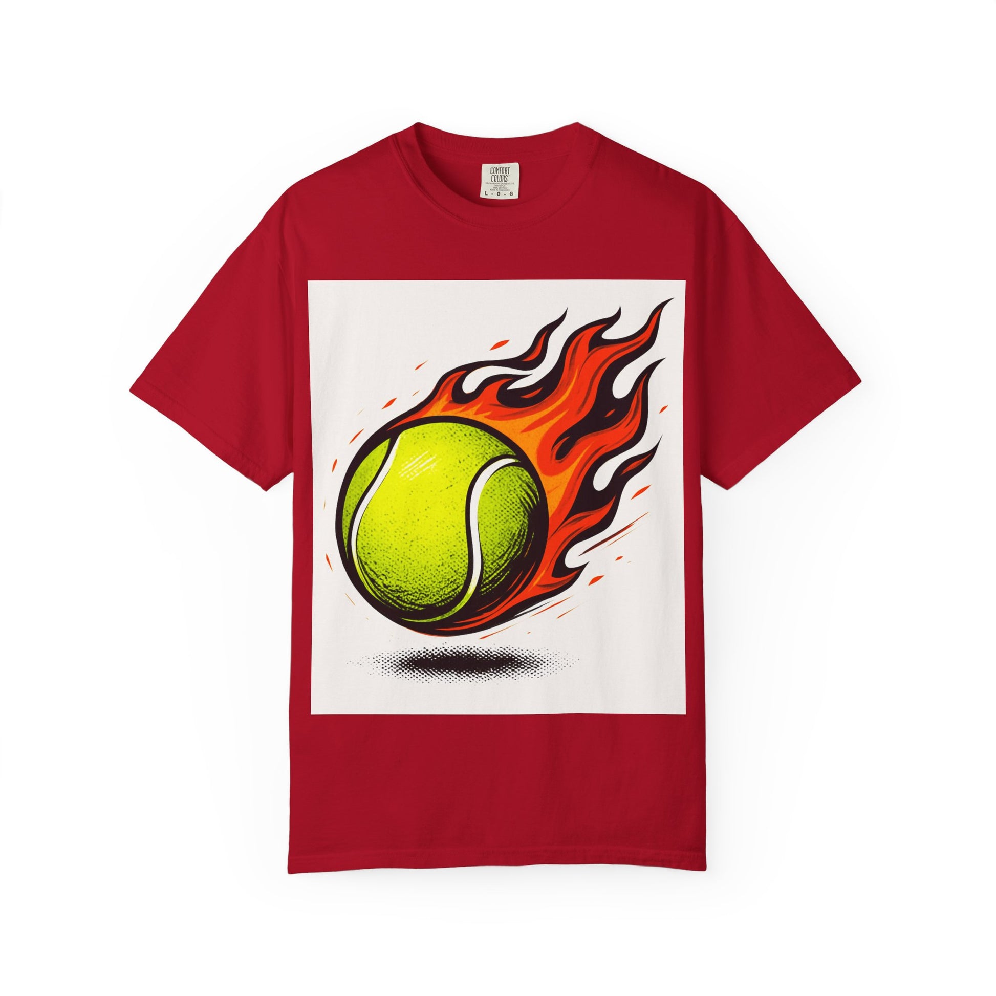 Flaming Tennis Ball Unisex T-Shirt