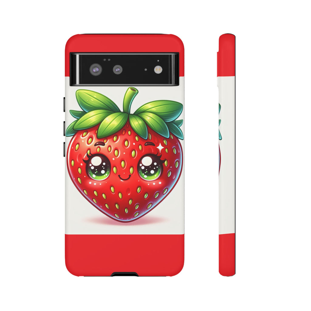 Cute Strawberry iPhone Case, Tough Phone Cases, Stylish Accessories, Fun Design for Kids and Adults, Perfect Gift for All Occasions