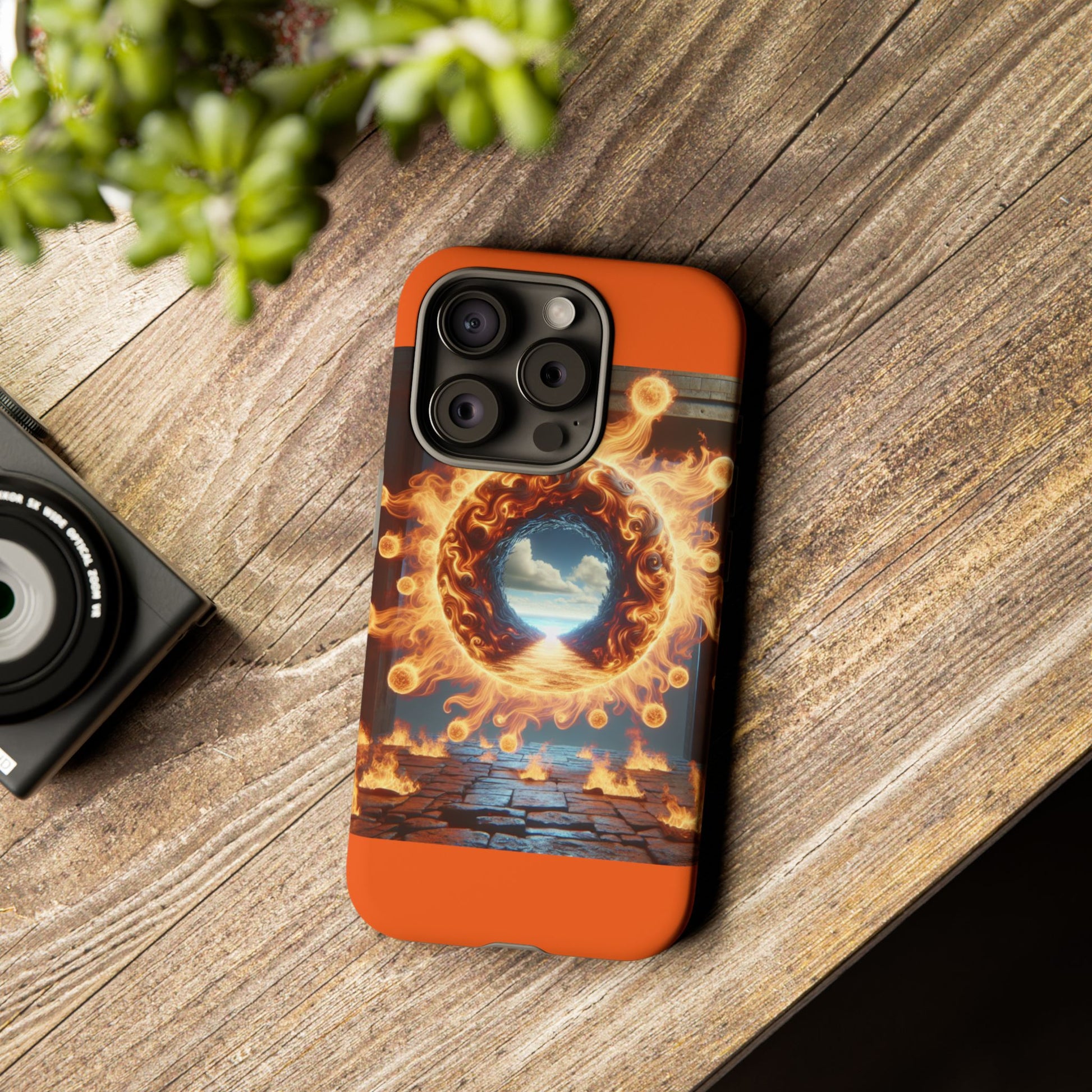 Vibrant Phone Case, Tough Cases for Gamers, Fire Element Phone Cover, Unique Protector, Game Lover Gifts