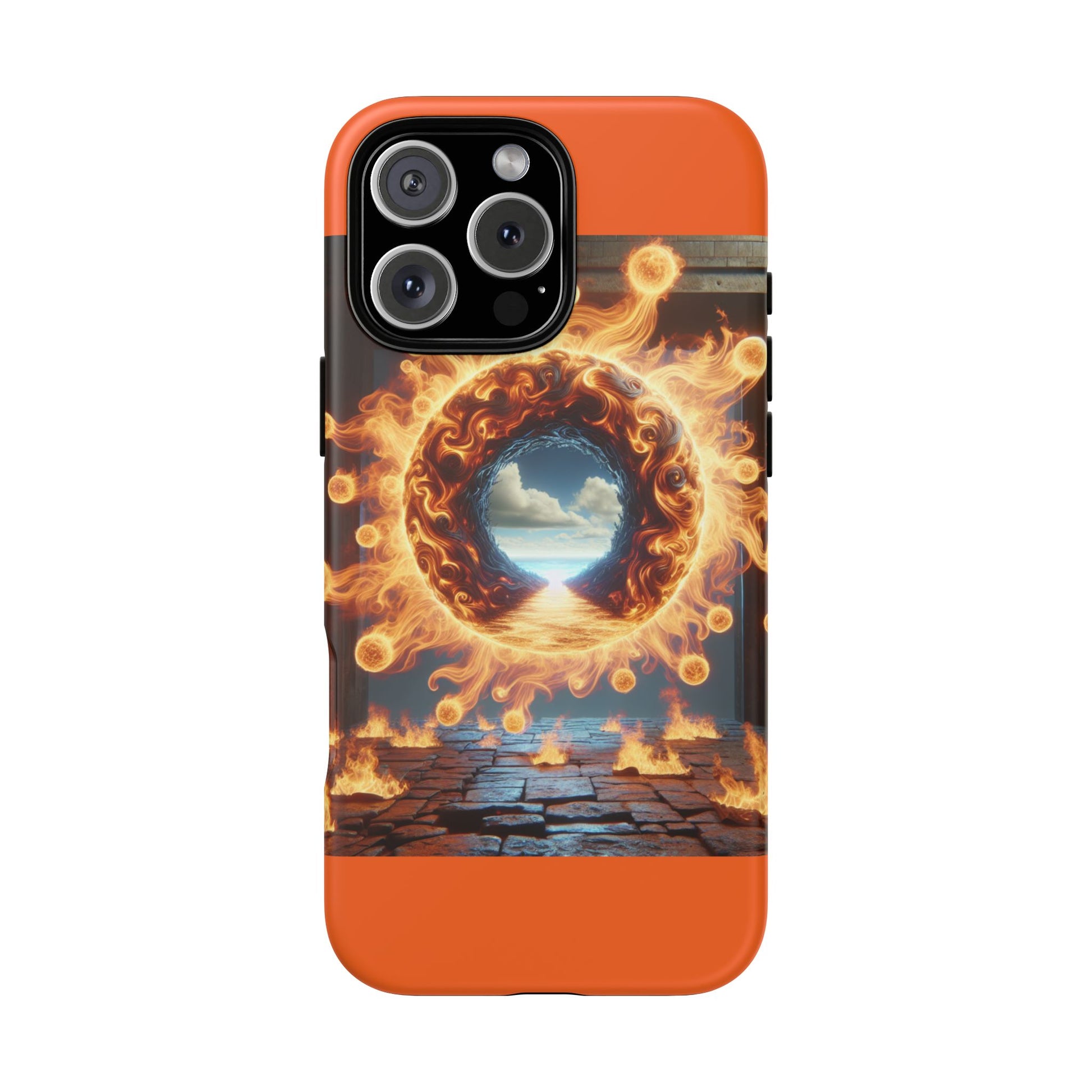 Vibrant Phone Case, Tough Cases for Gamers, Fire Element Phone Cover, Unique Protector, Game Lover Gifts