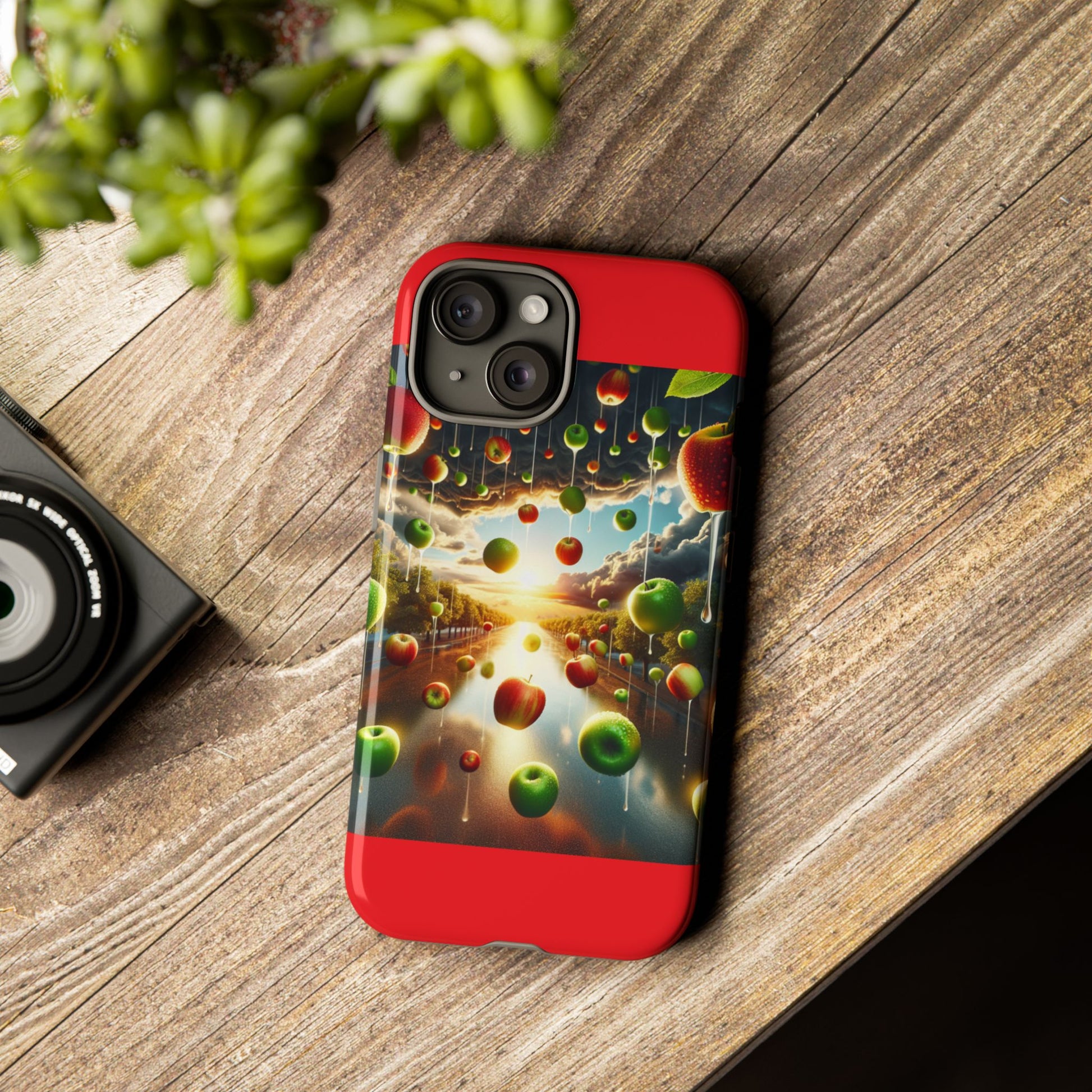 Vibrant Phone Case with Artistic Apple Design, Unique Gift for Art Lovers, Trendy Accessory for Any Occasion, Stylish Smartphone Cover