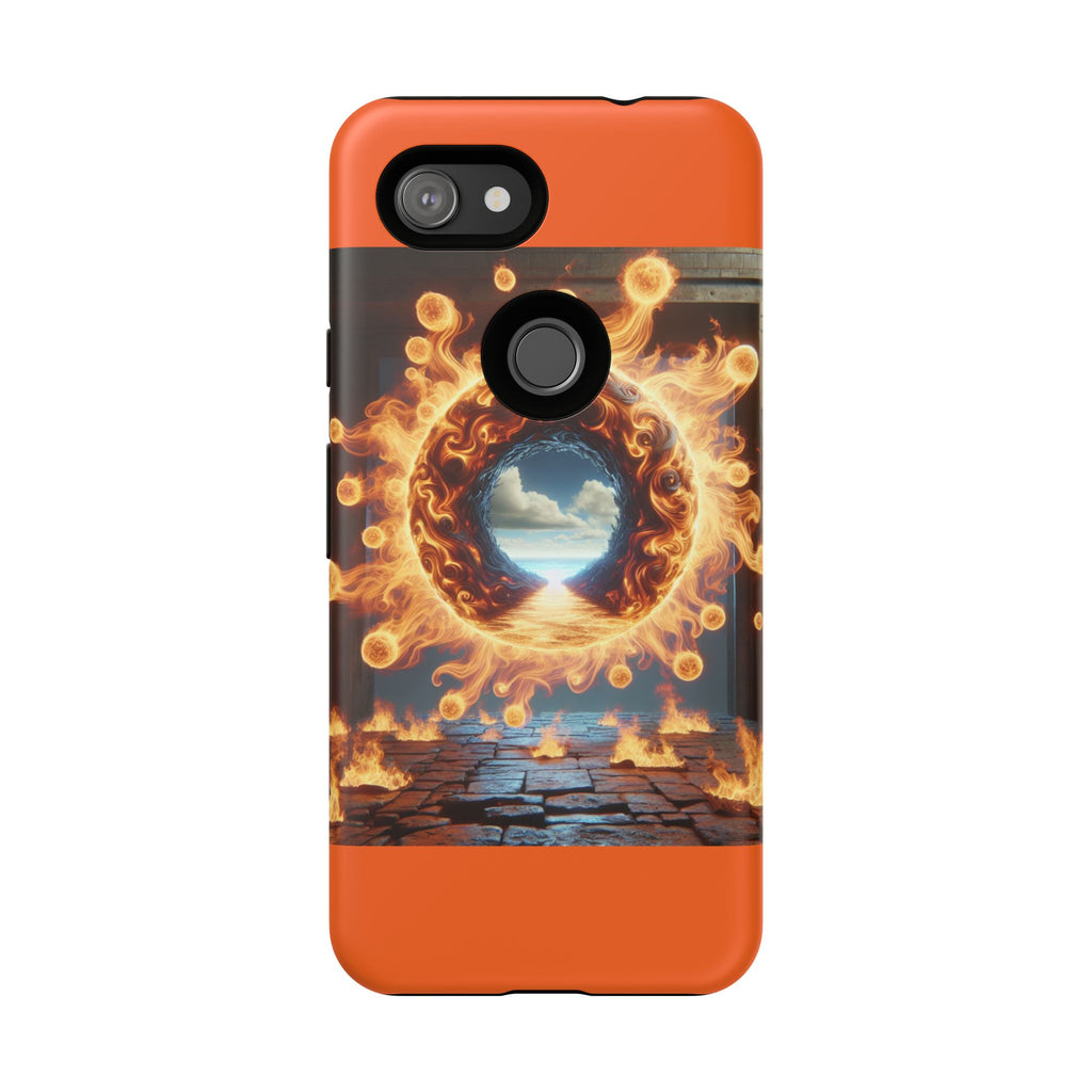 Vibrant Phone Case, Tough Cases for Gamers, Fire Element Phone Cover, Unique Protector, Game Lover Gifts