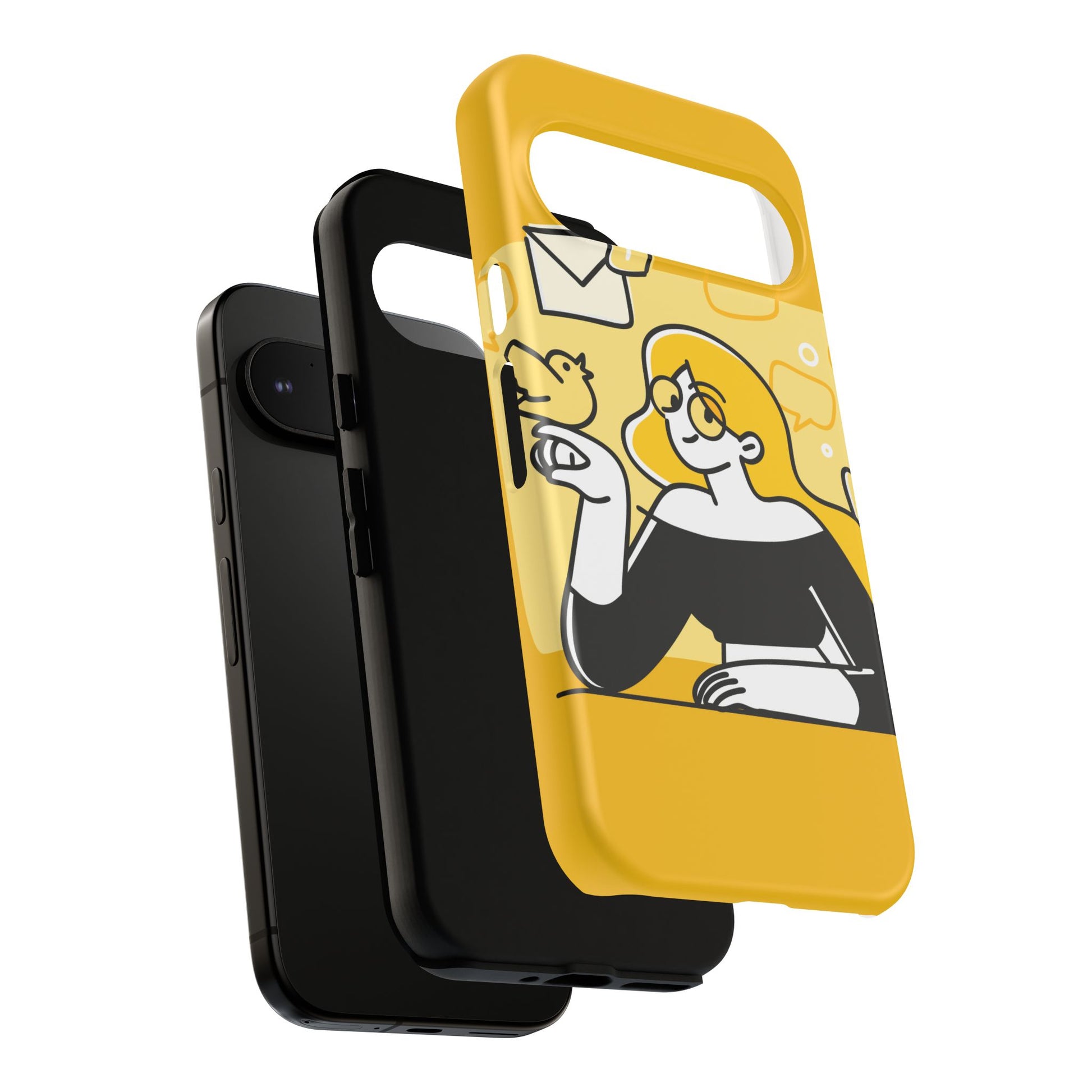 Chic Phone Case with Playful Design, Smartphone Cover, Unique Gift, Trendy Accessory, Eco-Friendly Case