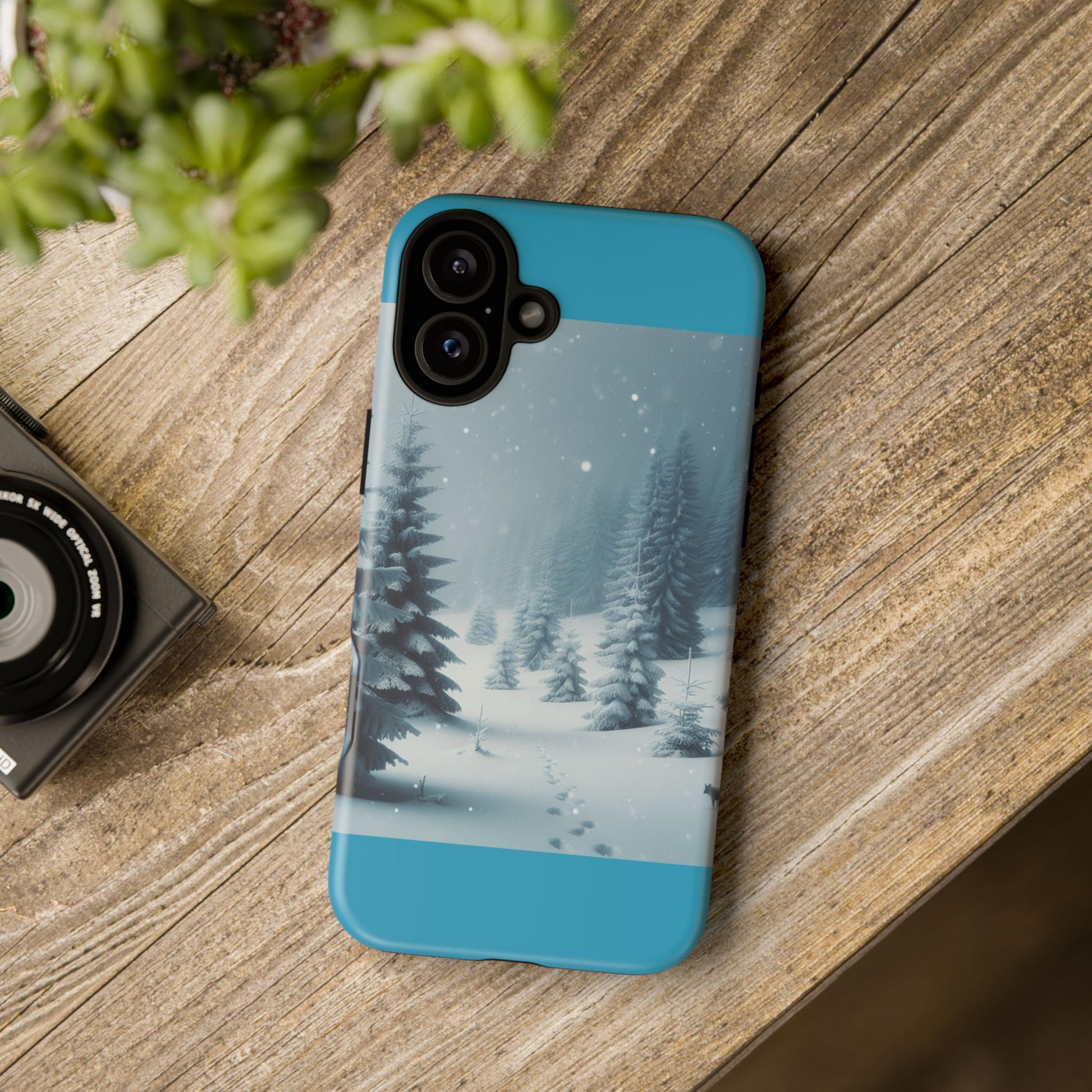 Winter Forest Phone Case, Tough Cases for iPhone, Snowy Landscape Design, Nature Lover Gift, Holiday Accessories