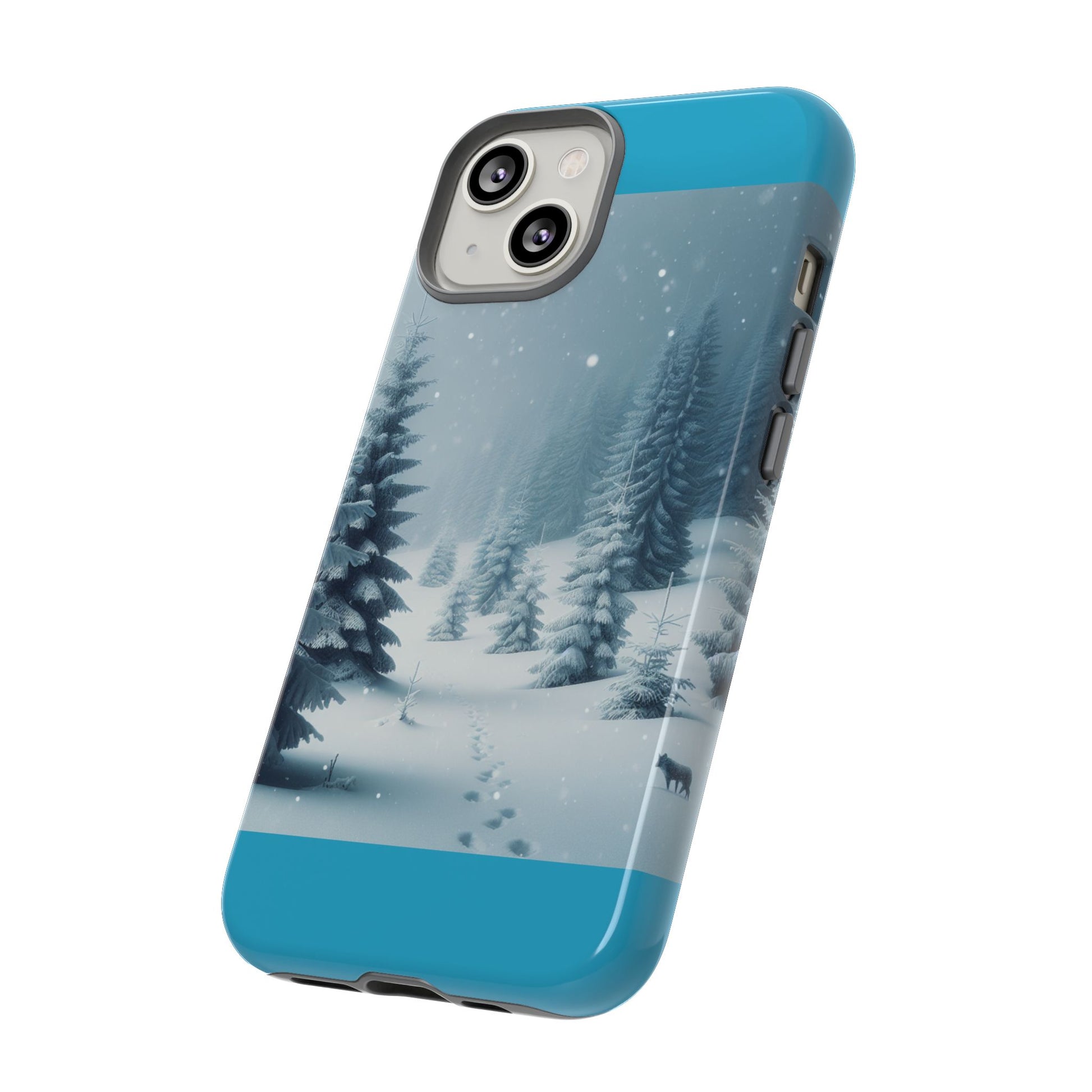Winter Forest Phone Case, Tough Cases for iPhone, Snowy Landscape Design, Nature Lover Gift, Holiday Accessories