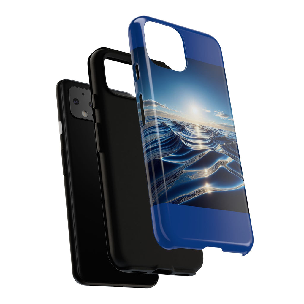 Ocean Wave Phone Case, Tough Phone Cover, Stylish Cell Case, Gift for Beach Lovers, Customizable Phone Accessory