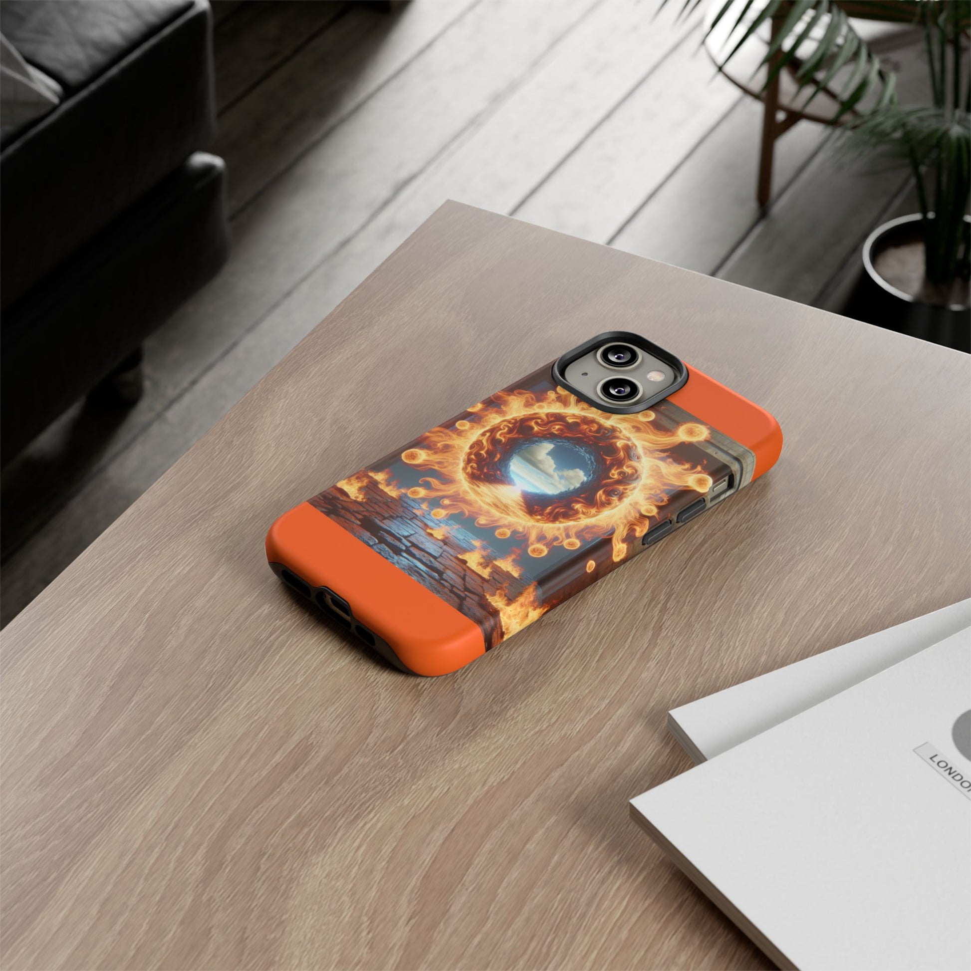 Vibrant Phone Case, Tough Cases for Gamers, Fire Element Phone Cover, Unique Protector, Game Lover Gifts