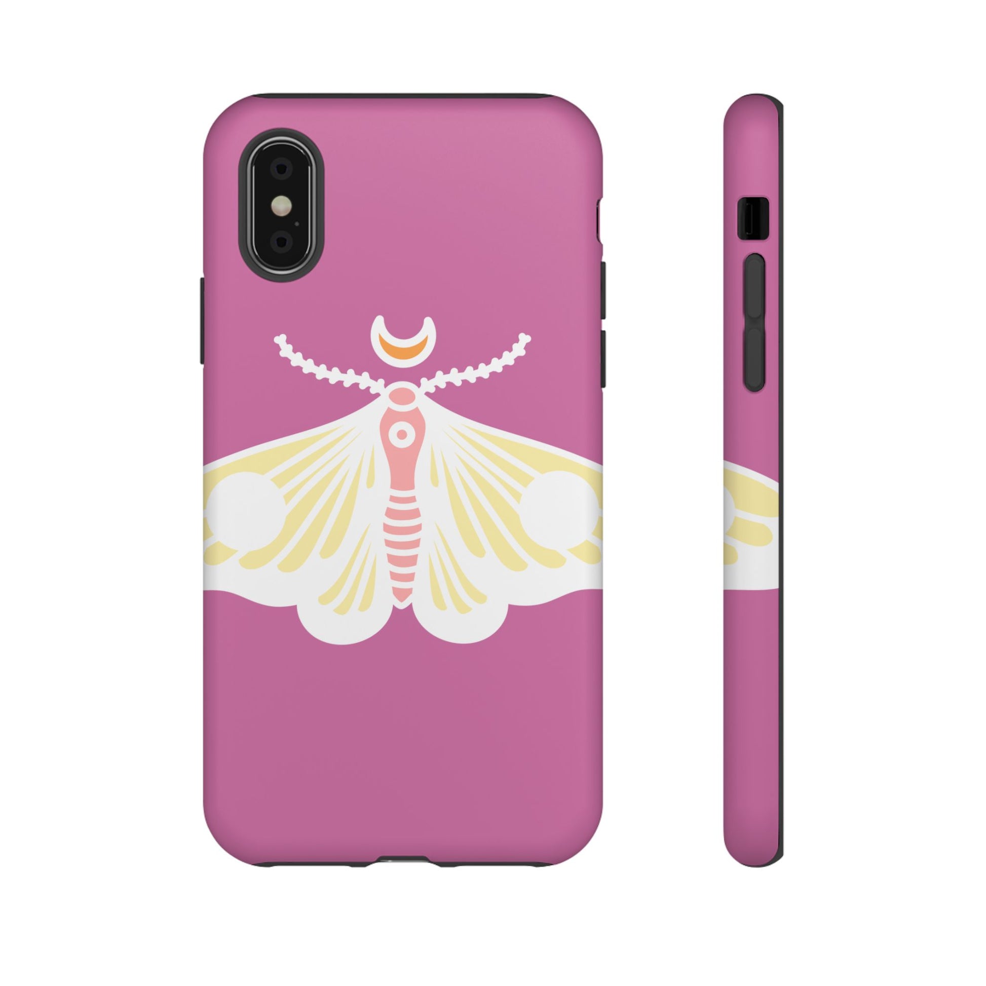Colorful Moth Phone Case | Tough Cases for iPhone, Unique Gift, Nature Lovers, Boho Style, Trendy Accessories