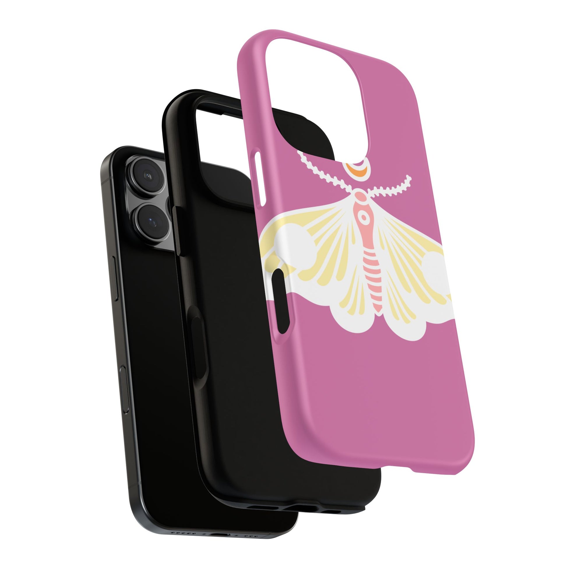 Colorful Moth Phone Case | Tough Cases for iPhone, Unique Gift, Nature Lovers, Boho Style, Trendy Accessories