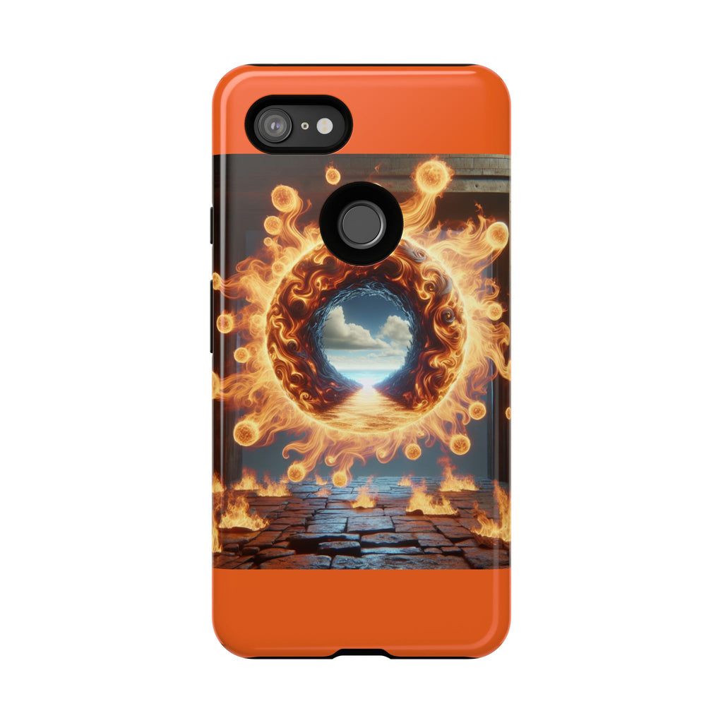 Vibrant Phone Case, Tough Cases for Gamers, Fire Element Phone Cover, Unique Protector, Game Lover Gifts