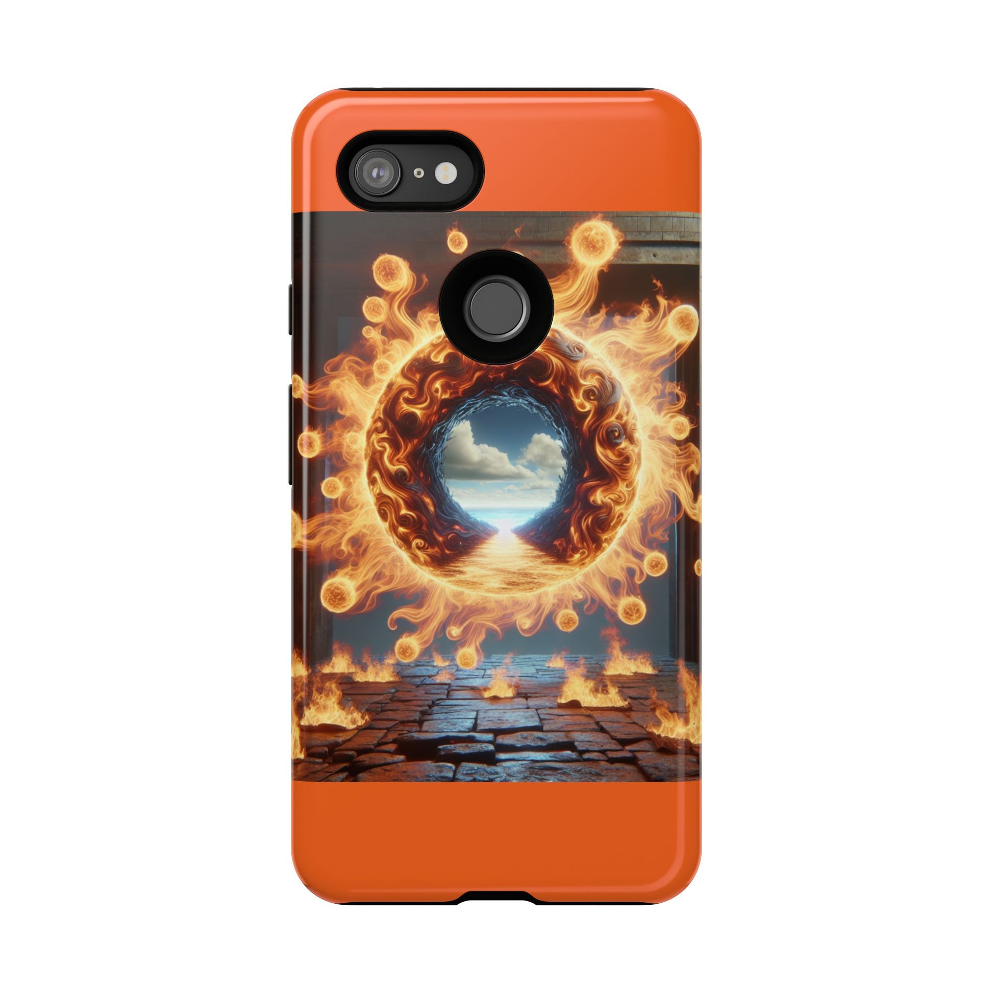 Vibrant Phone Case, Tough Cases for Gamers, Fire Element Phone Cover, Unique Protector, Game Lover Gifts