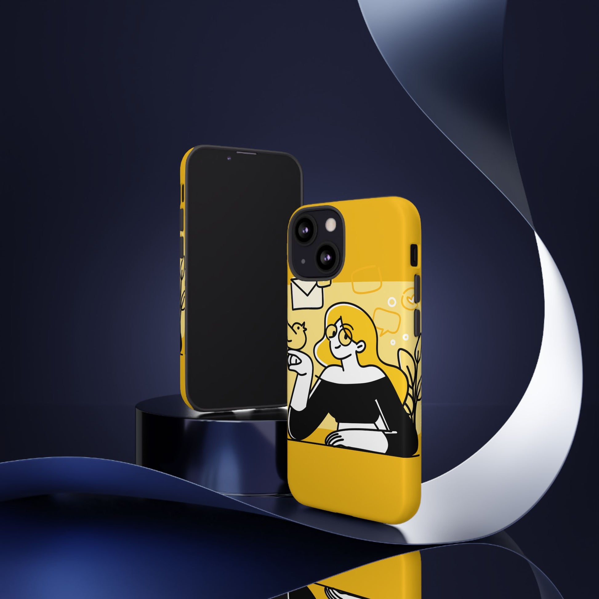 Chic Phone Case with Playful Design, Smartphone Cover, Unique Gift, Trendy Accessory, Eco-Friendly Case