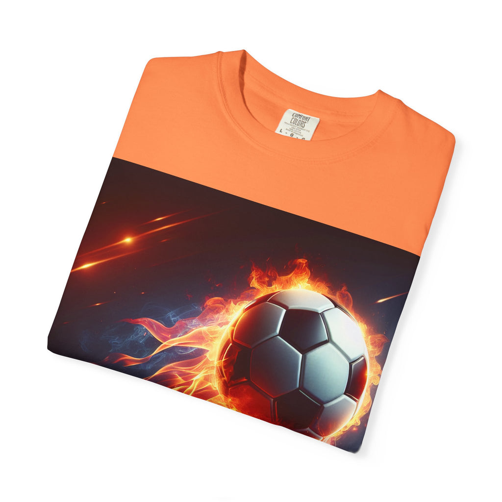 Flaming Soccer Ball Unisex T-Shirt