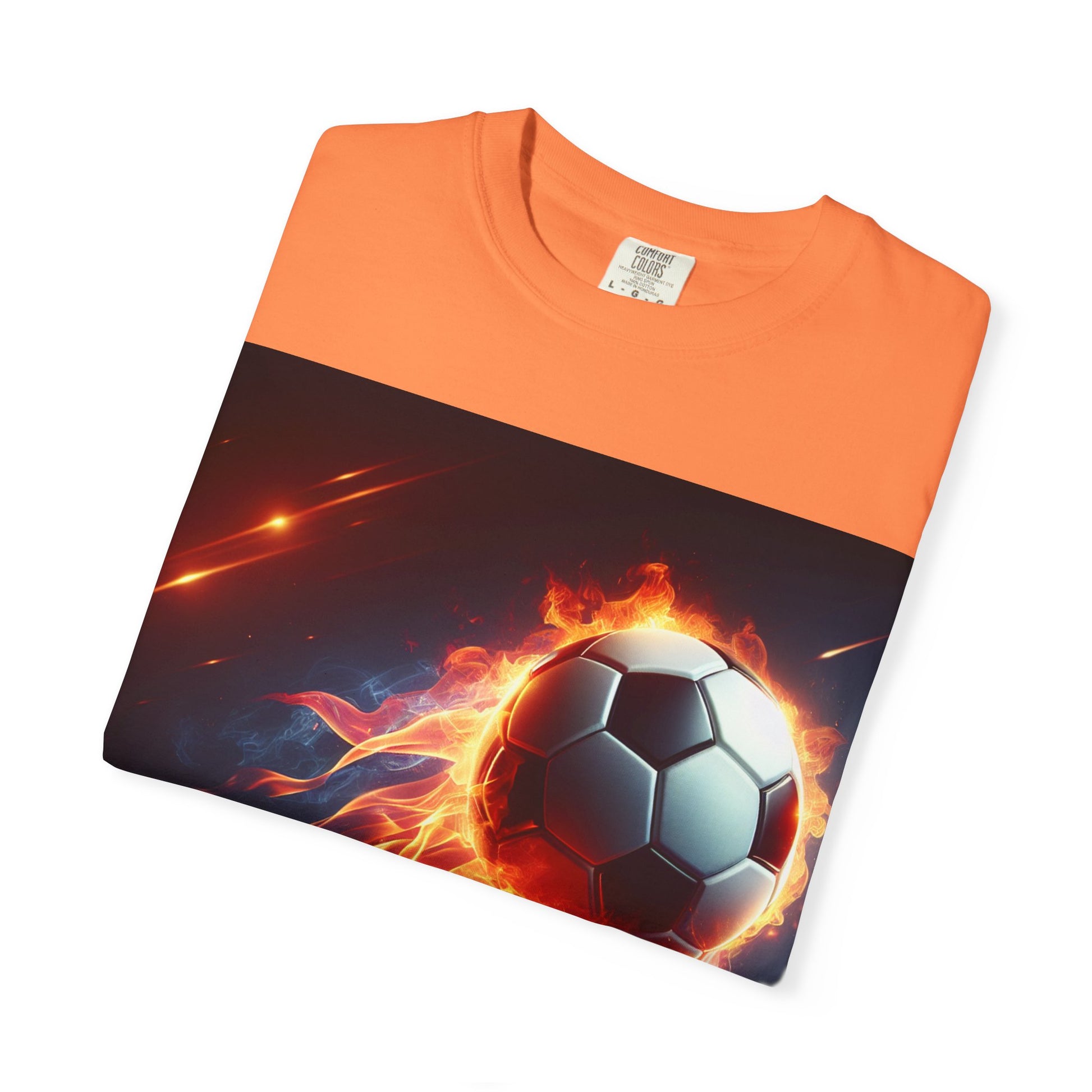 Flaming Soccer Ball Unisex T-Shirt
