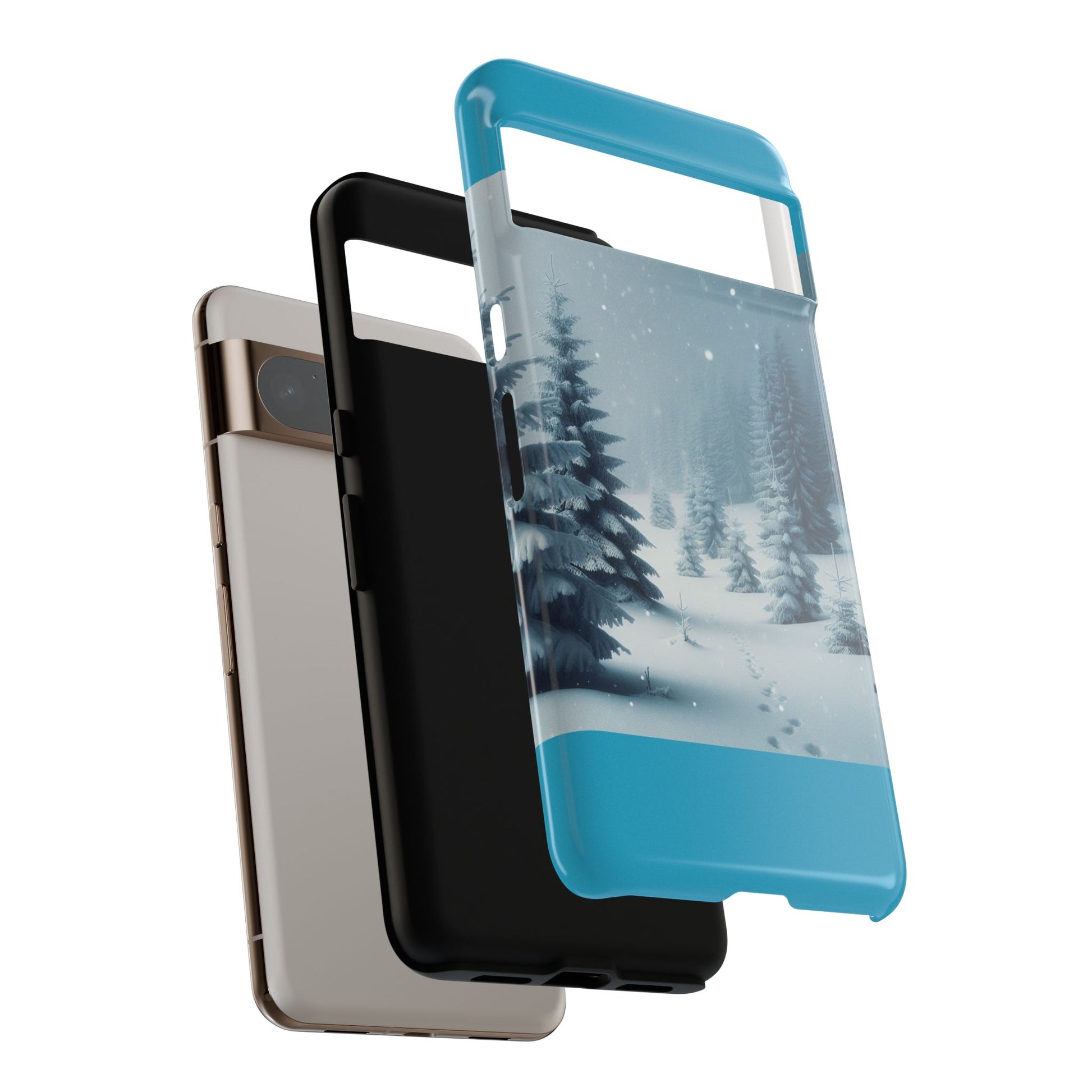 Winter Forest Phone Case, Tough Cases for iPhone, Snowy Landscape Design, Nature Lover Gift, Holiday Accessories