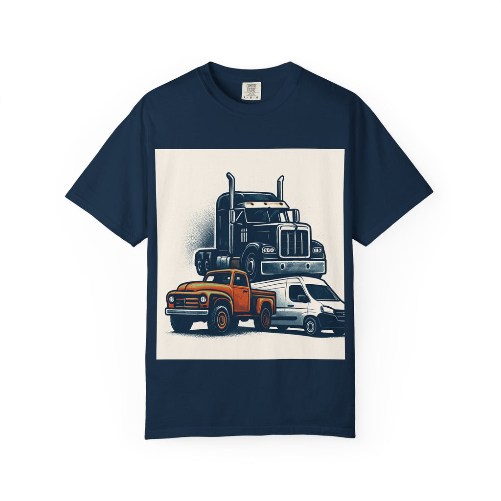 Truck Lover Tee — Semi Truck, Pickup & Van Vintage Stack Graphic T-Shirt