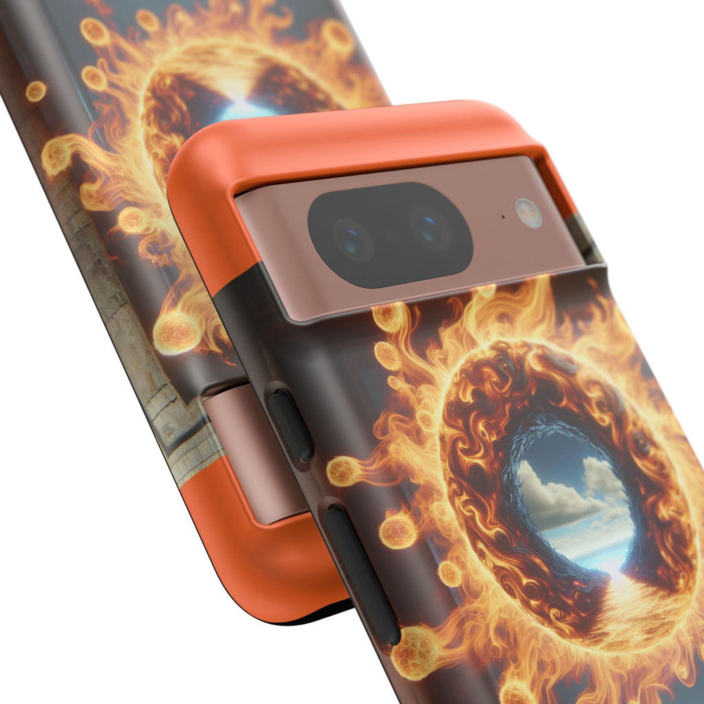 Vibrant Phone Case, Tough Cases for Gamers, Fire Element Phone Cover, Unique Protector, Game Lover Gifts