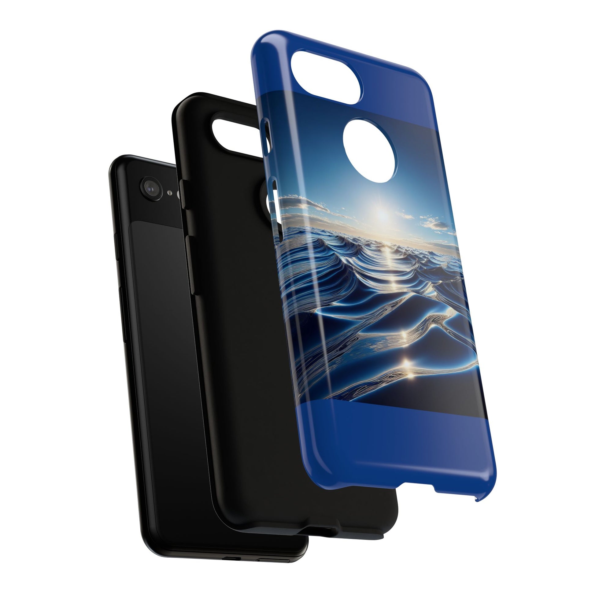 Ocean Wave Phone Case, Tough Phone Cover, Stylish Cell Case, Gift for Beach Lovers, Customizable Phone Accessory