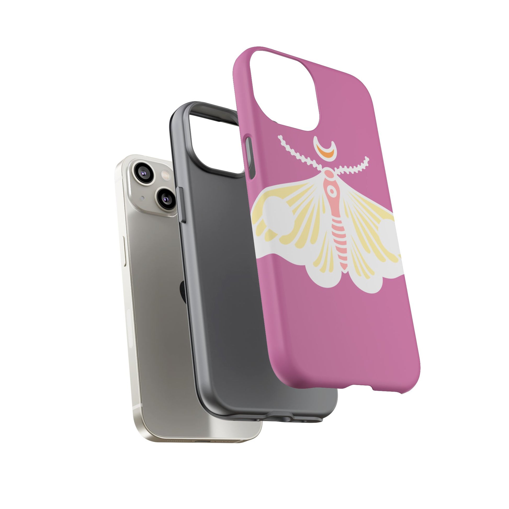 Colorful Moth Phone Case | Tough Cases for iPhone, Unique Gift, Nature Lovers, Boho Style, Trendy Accessories