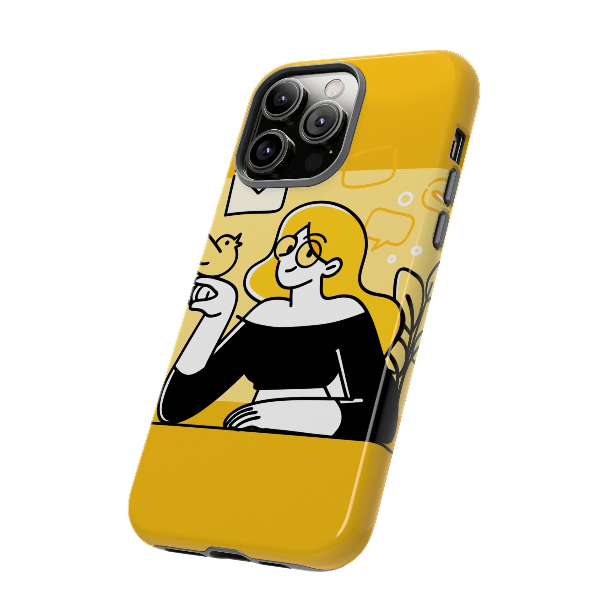 Chic Phone Case with Playful Design, Smartphone Cover, Unique Gift, Trendy Accessory, Eco-Friendly Case