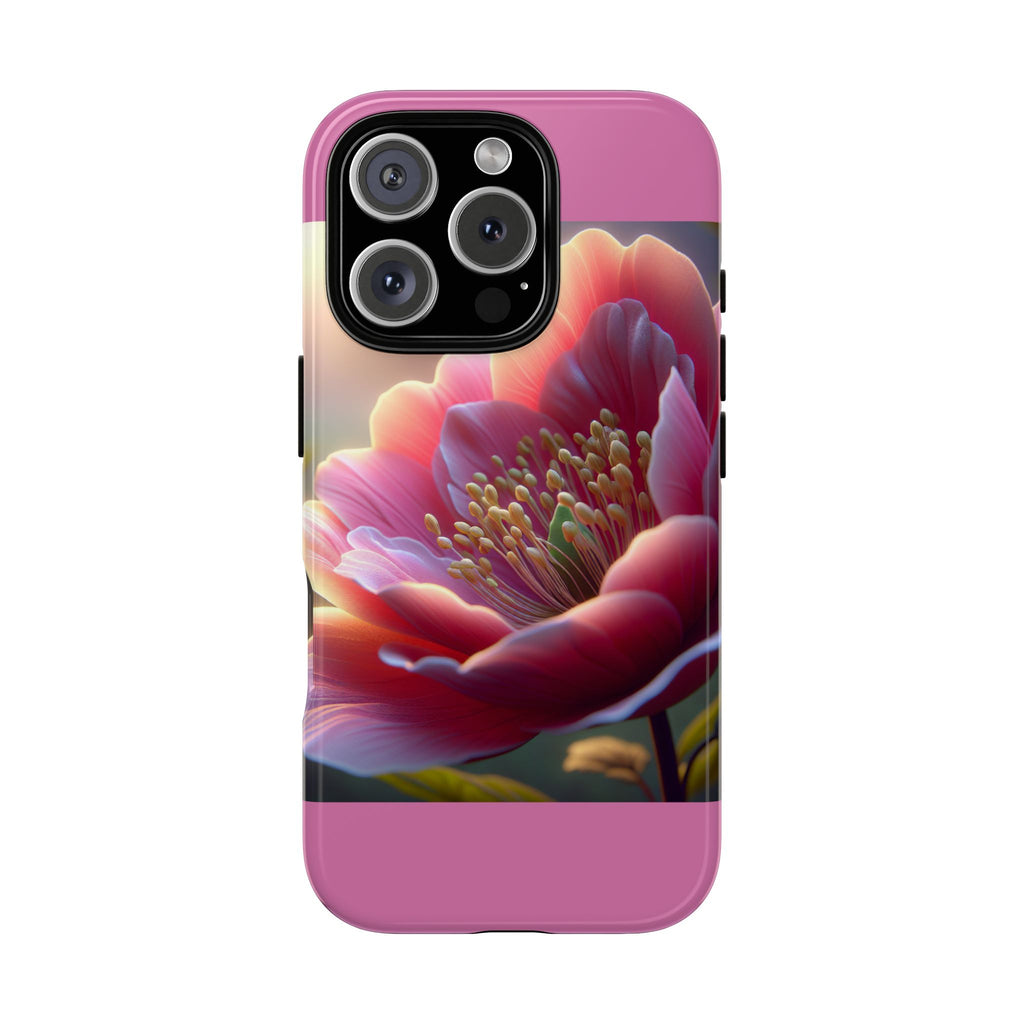 Pink Floral Phone Case, Tough Cases, Floral Design, Phone Accessory Gift, Nature Inspired, Trendy Tech Case