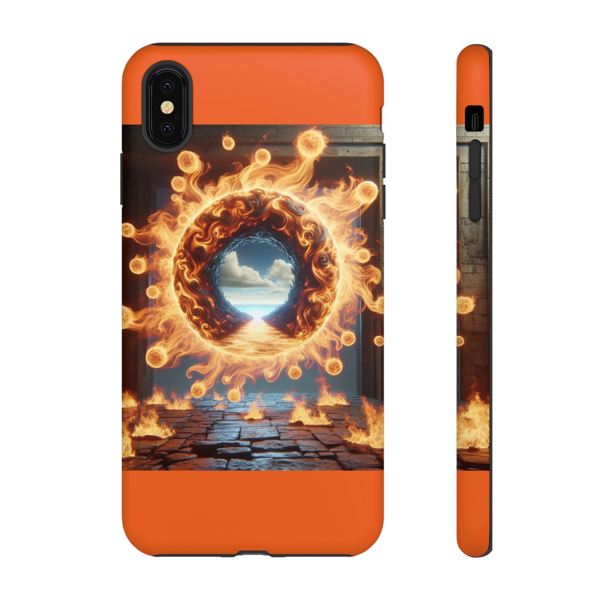 Vibrant Phone Case, Tough Cases for Gamers, Fire Element Phone Cover, Unique Protector, Game Lover Gifts
