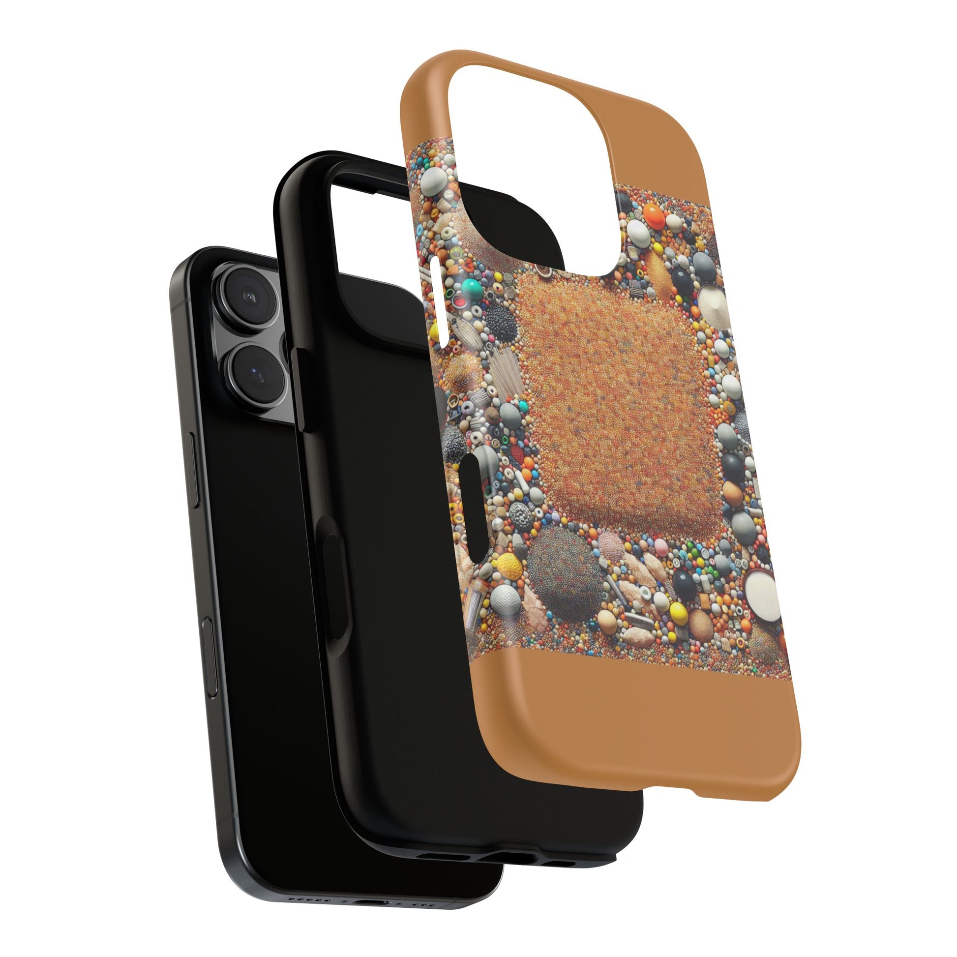 Colorful Phone Case with Unique Texture, Tough Case, Phone Accessory, Trendy Design, Gift for Tech Lovers, Durable Protection