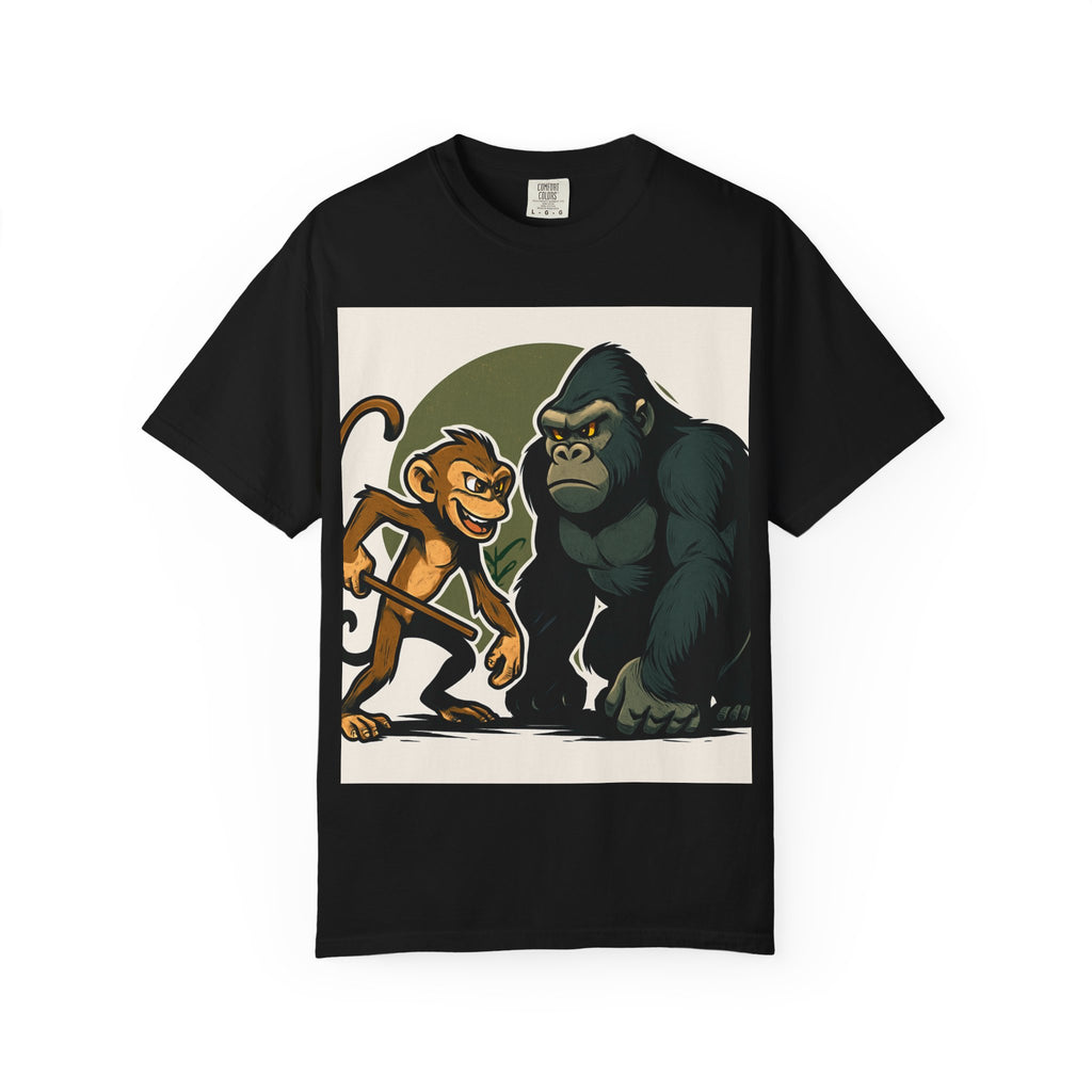 Wildlife Friends T-shirt - Playful Monkey and Gorilla Design