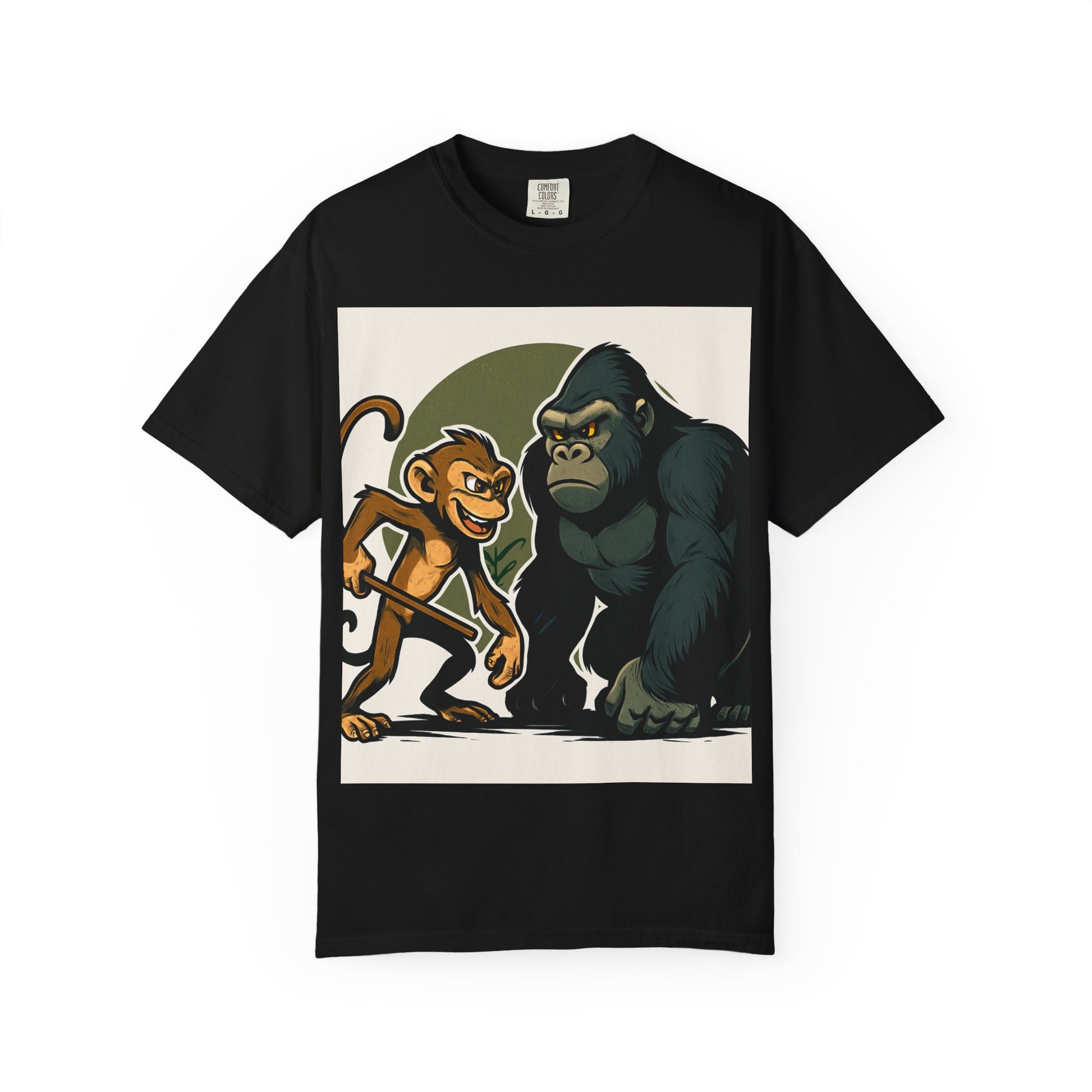 Wildlife Friends T-shirt - Playful Monkey and Gorilla Design