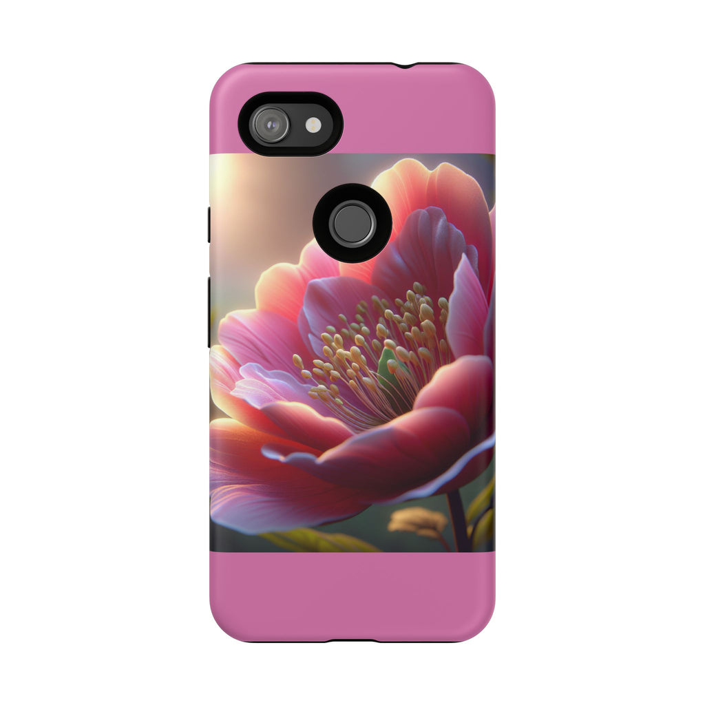 Pink Floral Phone Case, Tough Cases, Floral Design, Phone Accessory Gift, Nature Inspired, Trendy Tech Case