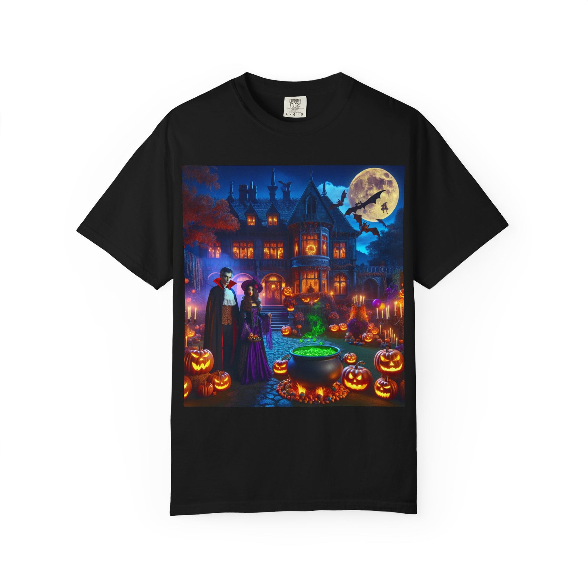 Halloween Vintage-Inspired Unisex T-shirt, Spooky Autumn Tee, Witch and Pumpkin Shirt, Trick or Treat Apparel, Halloween Costume Top