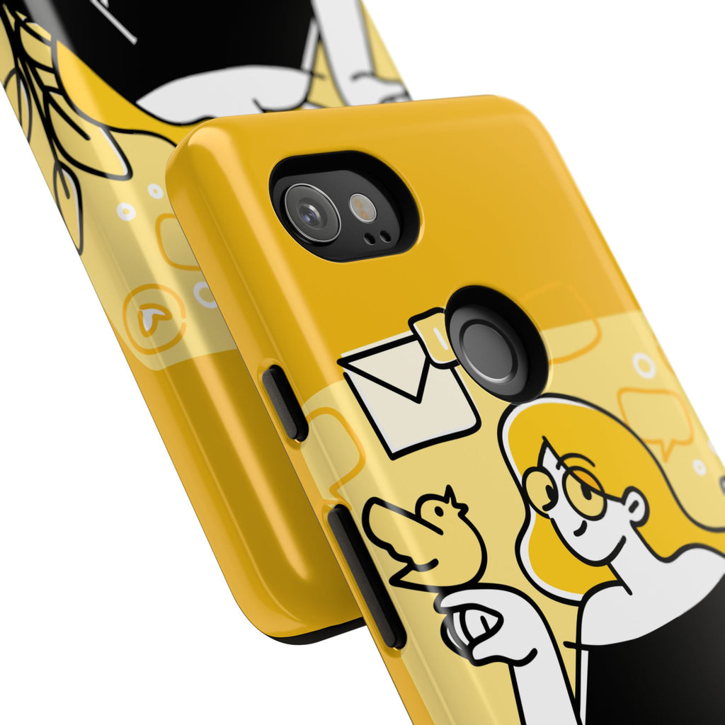 Chic Phone Case with Playful Design, Smartphone Cover, Unique Gift, Trendy Accessory, Eco-Friendly Case
