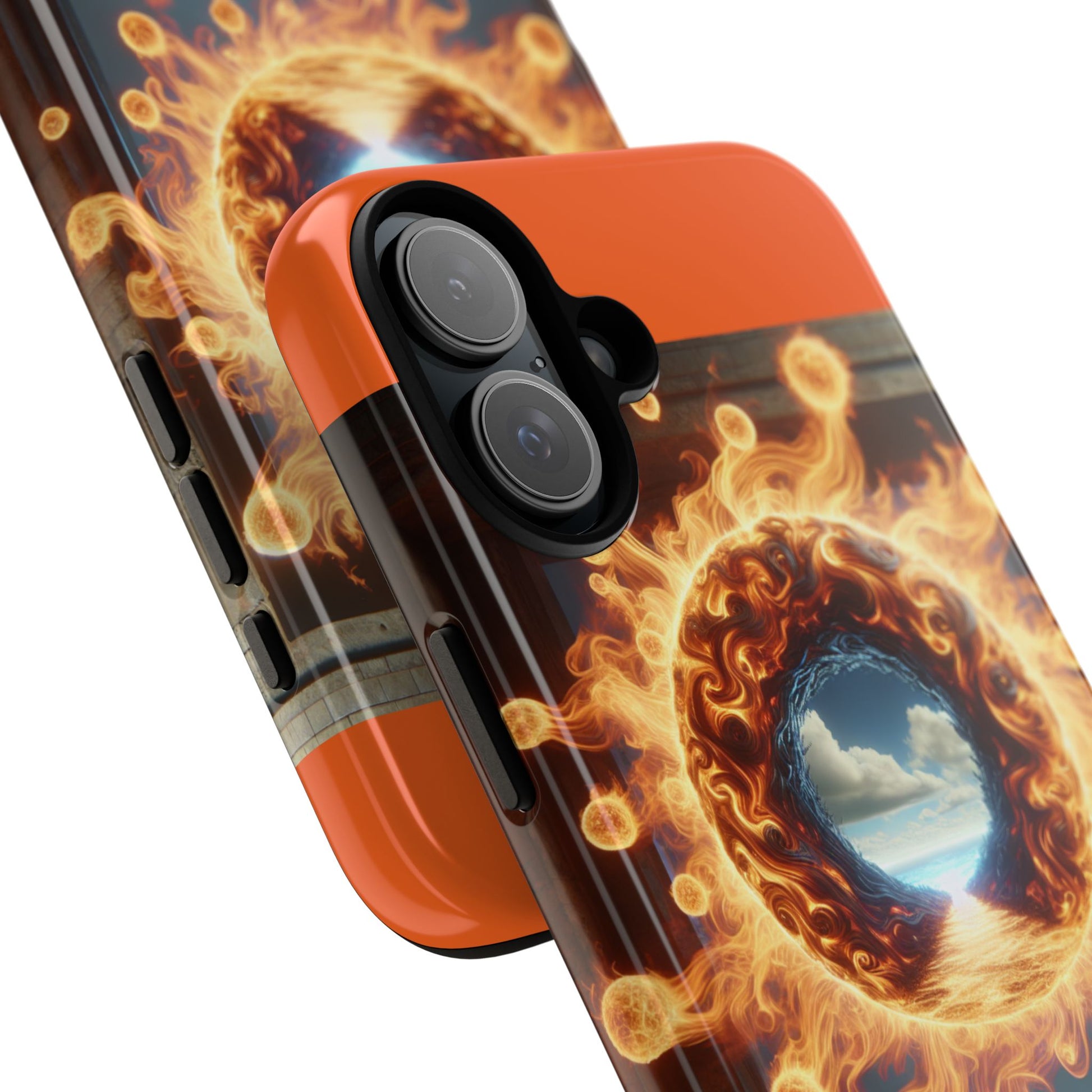 Vibrant Phone Case, Tough Cases for Gamers, Fire Element Phone Cover, Unique Protector, Game Lover Gifts