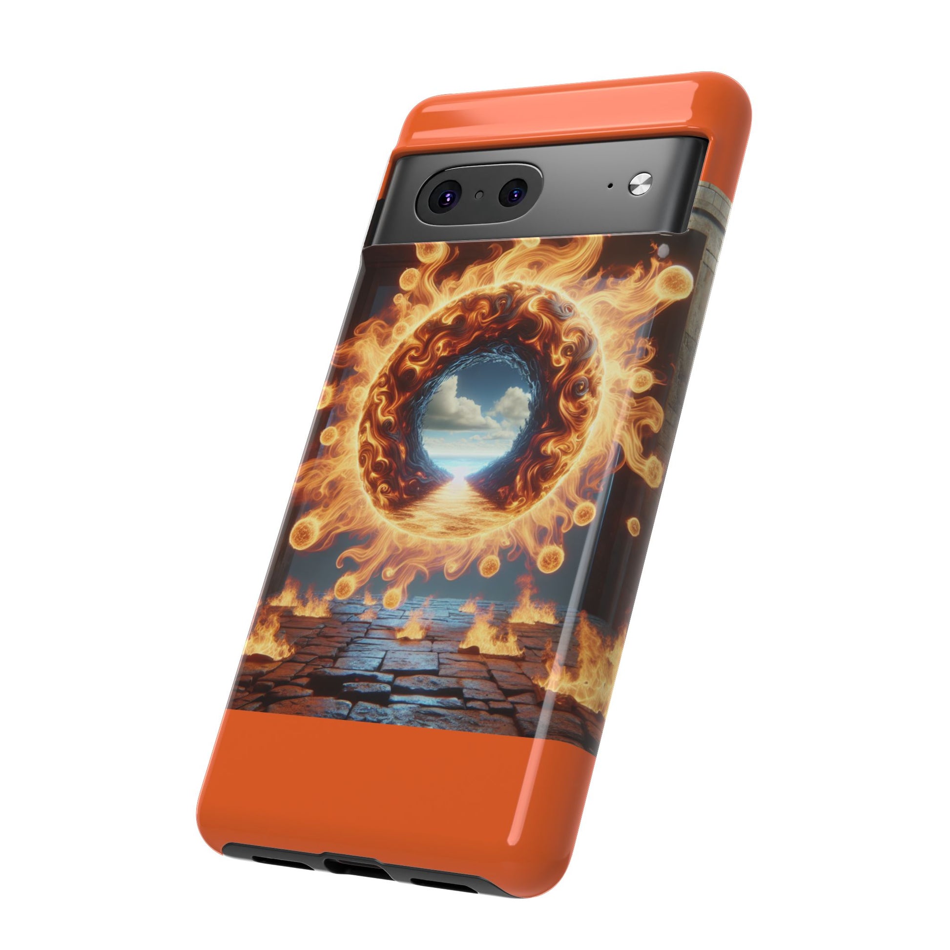 Vibrant Phone Case, Tough Cases for Gamers, Fire Element Phone Cover, Unique Protector, Game Lover Gifts